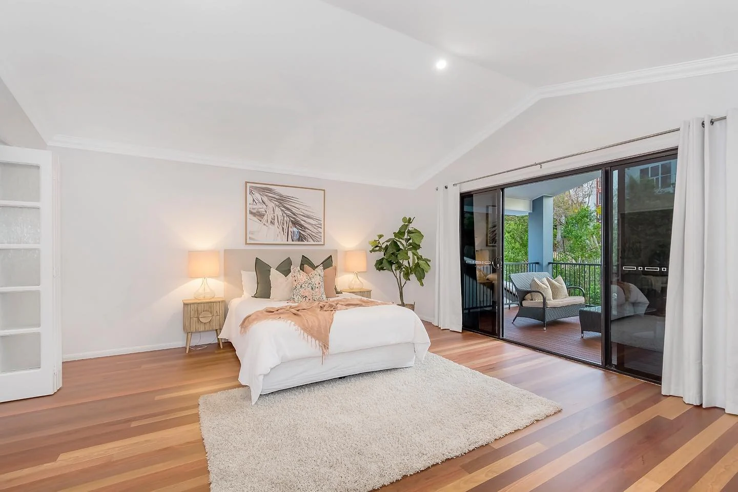 Bright Transitional Bedroom with Natural Elements