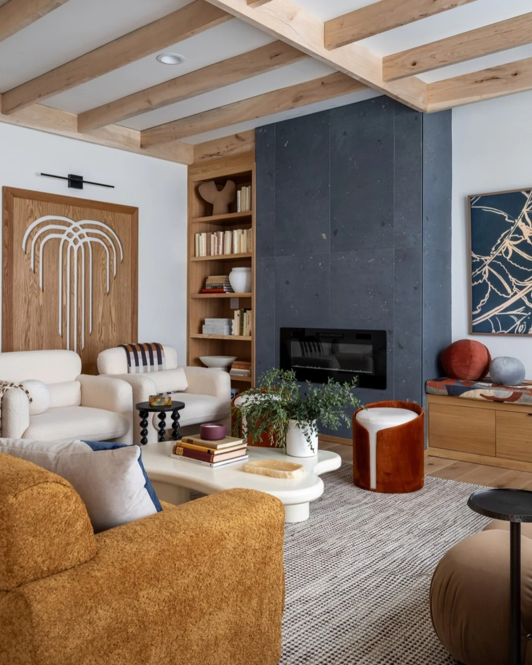 Contemporary Lounge with Layered Neutrals and Artistic Furniture (Urban Living Room Ideas)