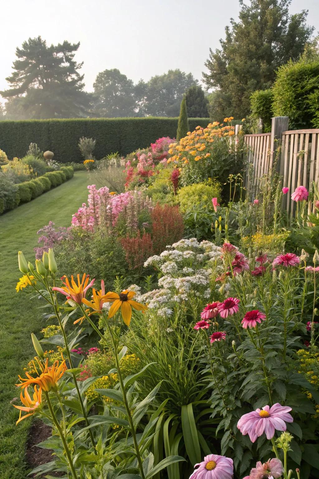 Perennials providing lasting beauty year after year.