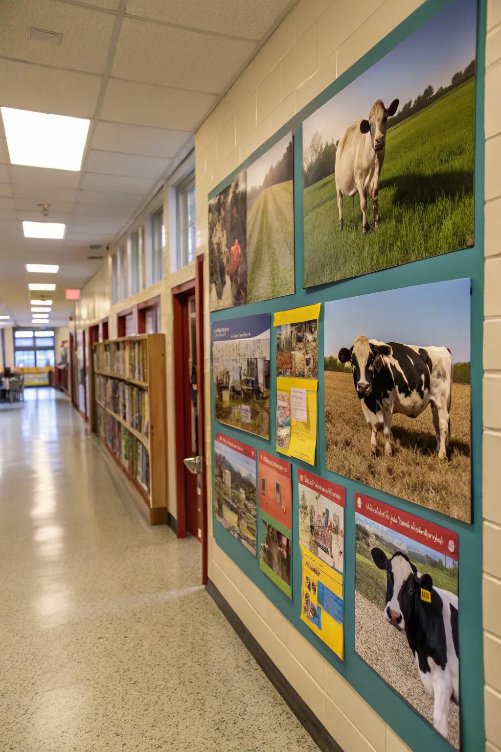 A'Moo-ving Forward in Learning' hallway display