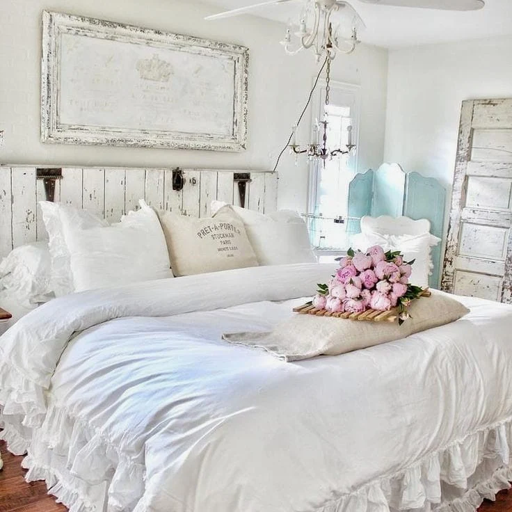 Quaint White Cottage with Rustic Flair (French Country Bedroom Ideas)