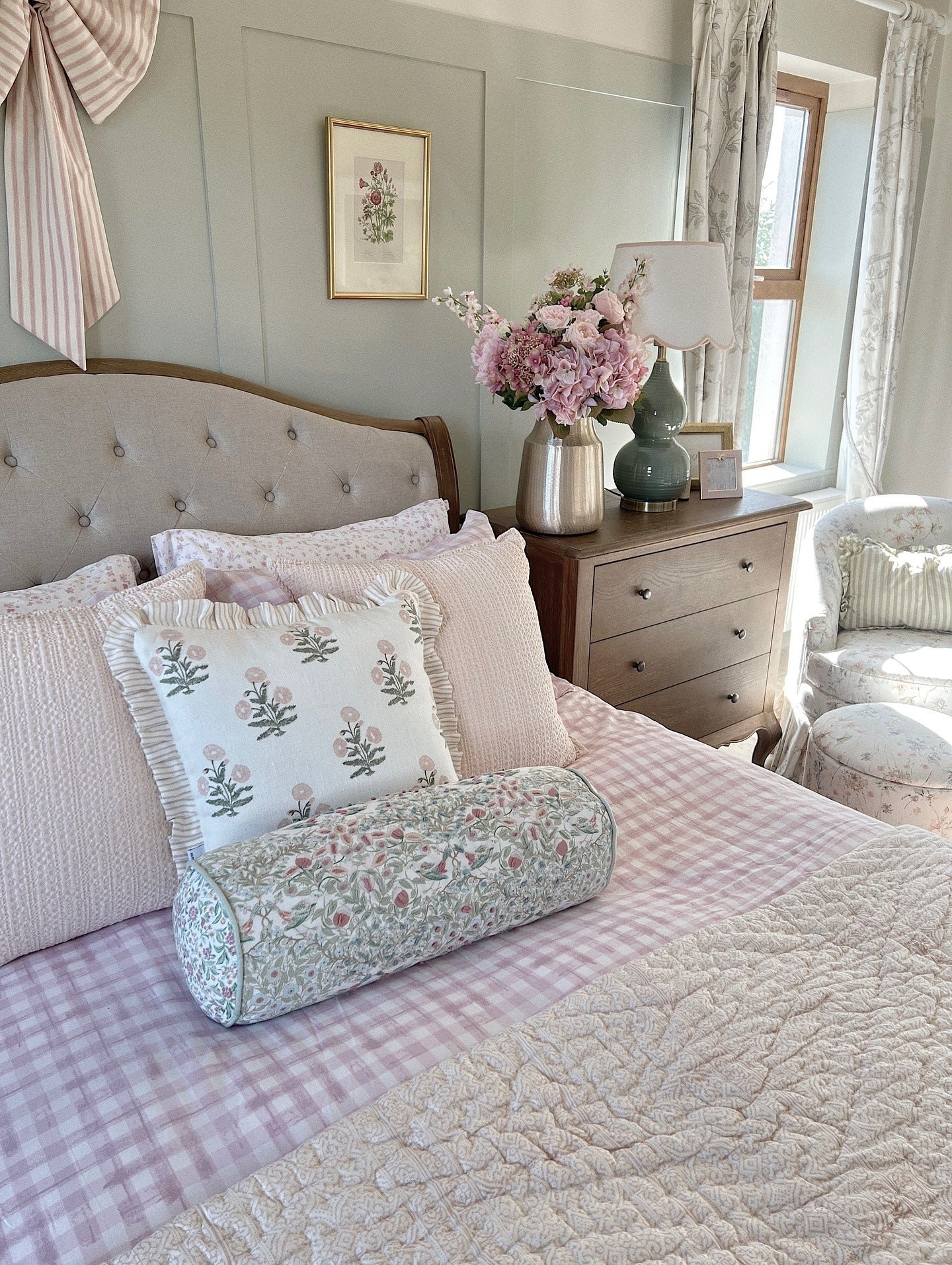 Pastel Palette: Blush and Sage Elegance (French Country Bedroom Ideas)