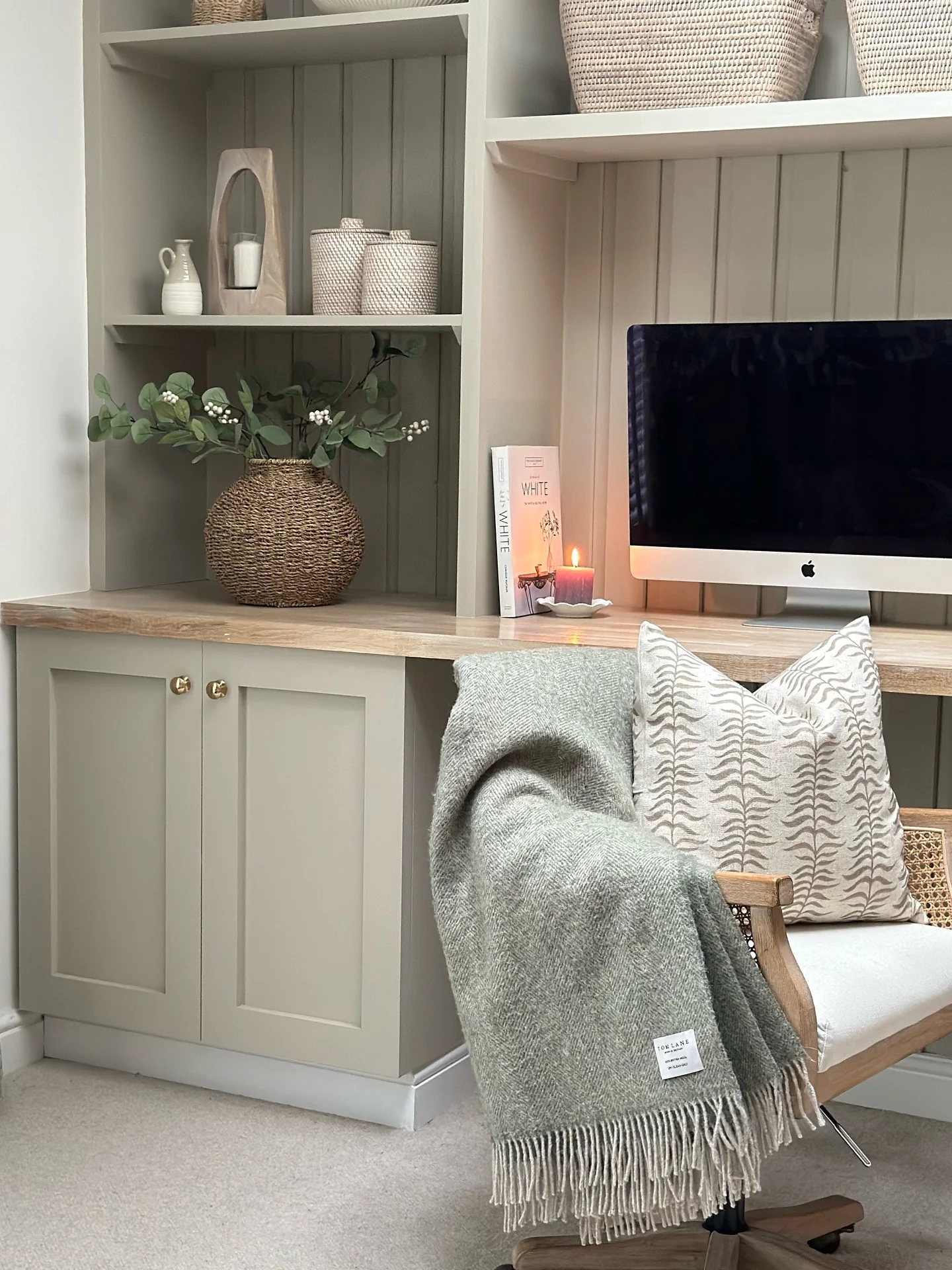 Textured Neutral Workspace for Calm Focus