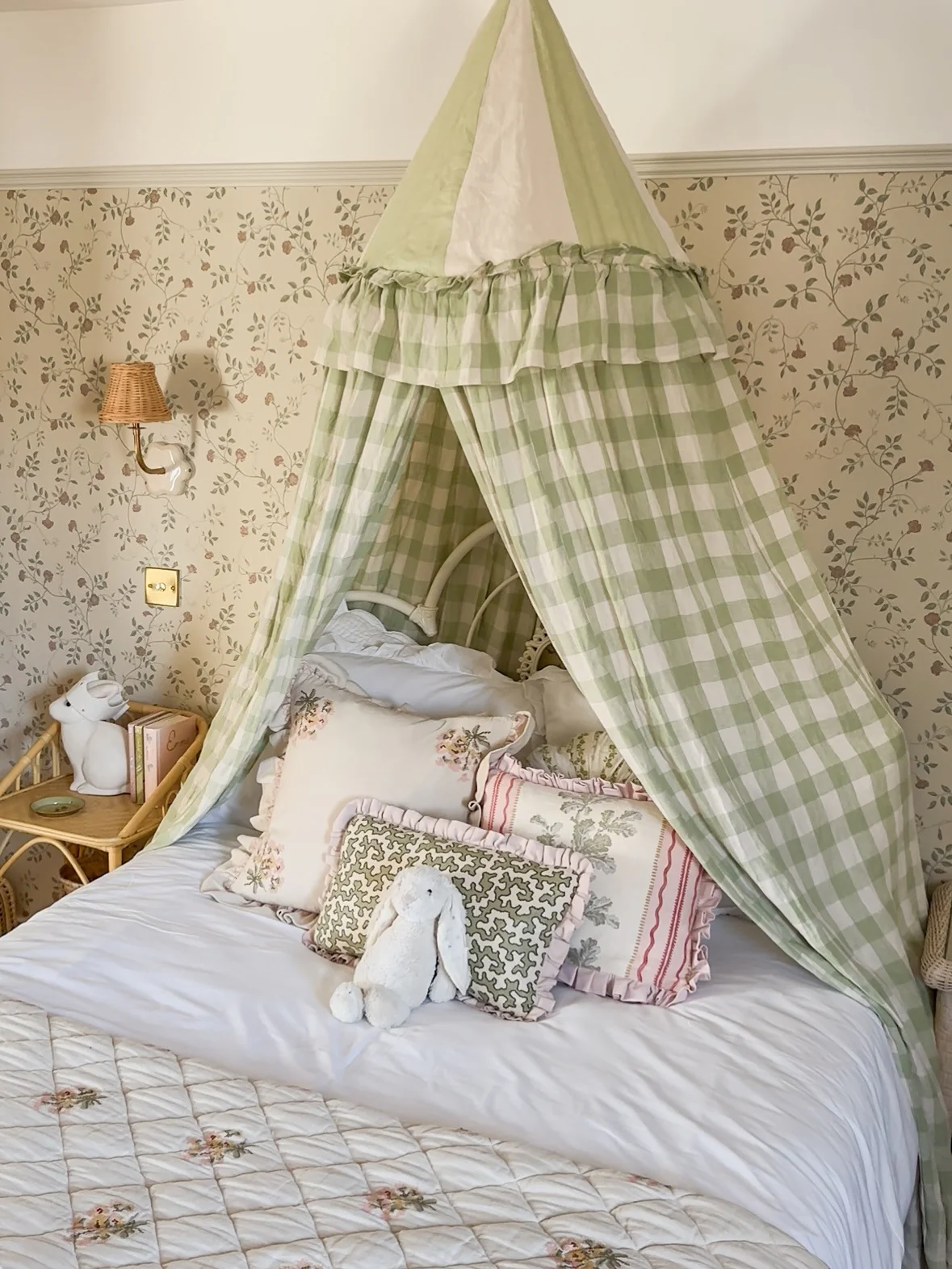 5. Whimsical Pastoral Charm (Wallpaper Ideas for Bedroom)