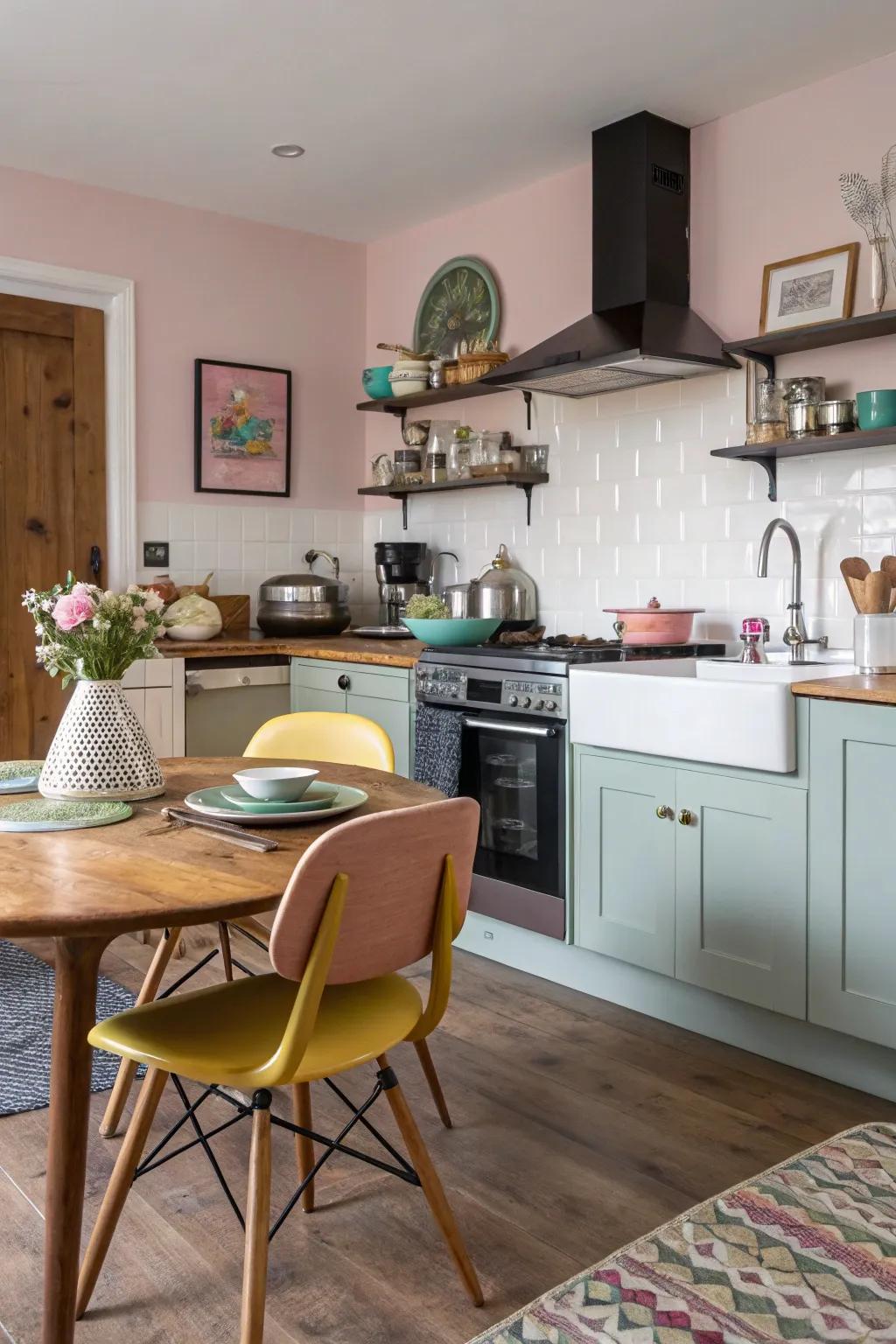 Eclectic furniture styles reflect cultural diversity.