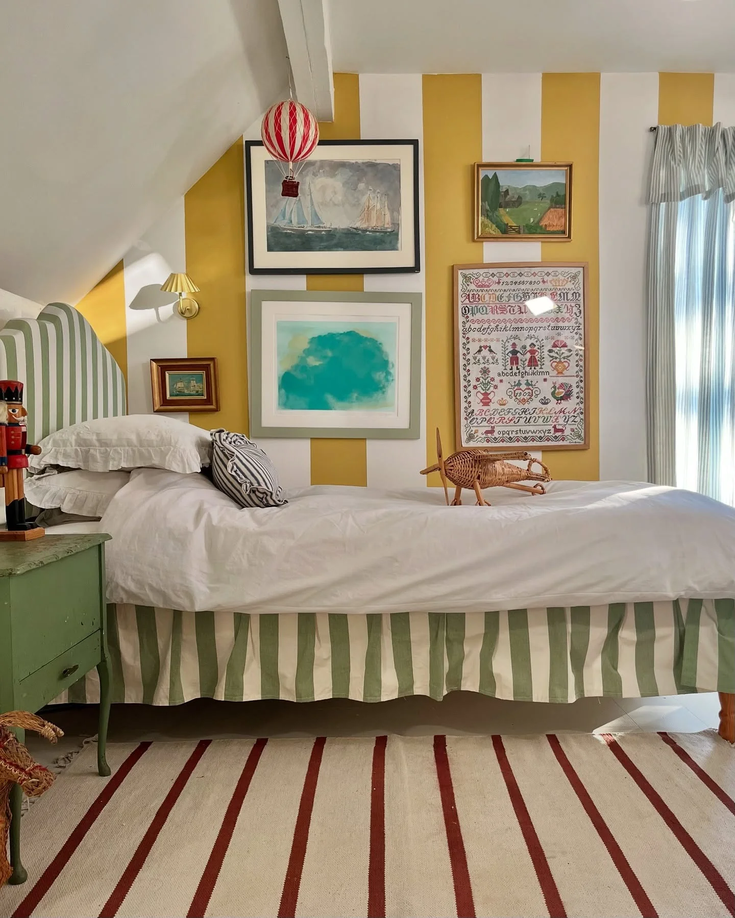 Nostalgic Striped Charm (Small Bedroom Ideas)