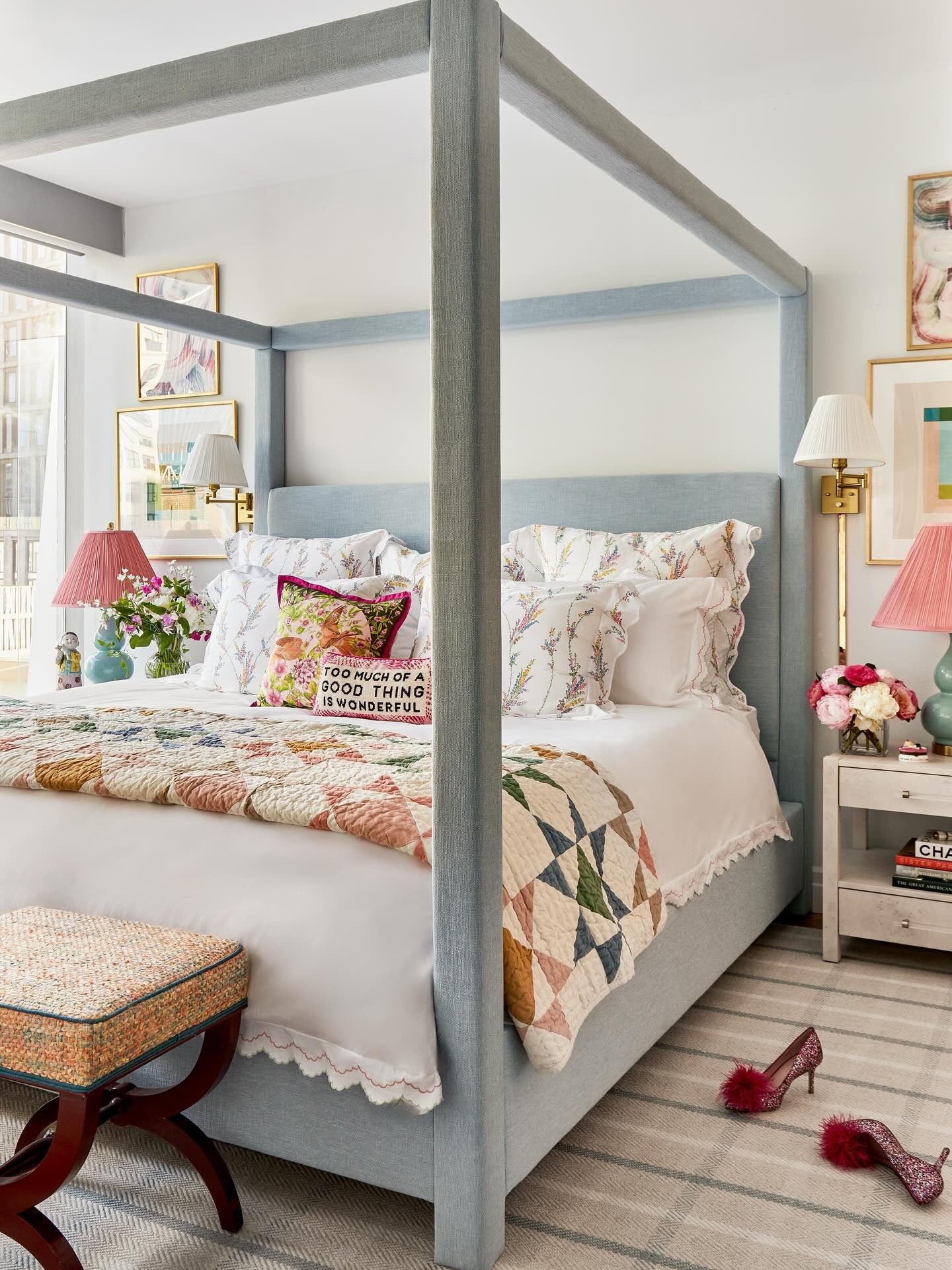 Elegant Pastel Patchwork (Small Bedroom Ideas)