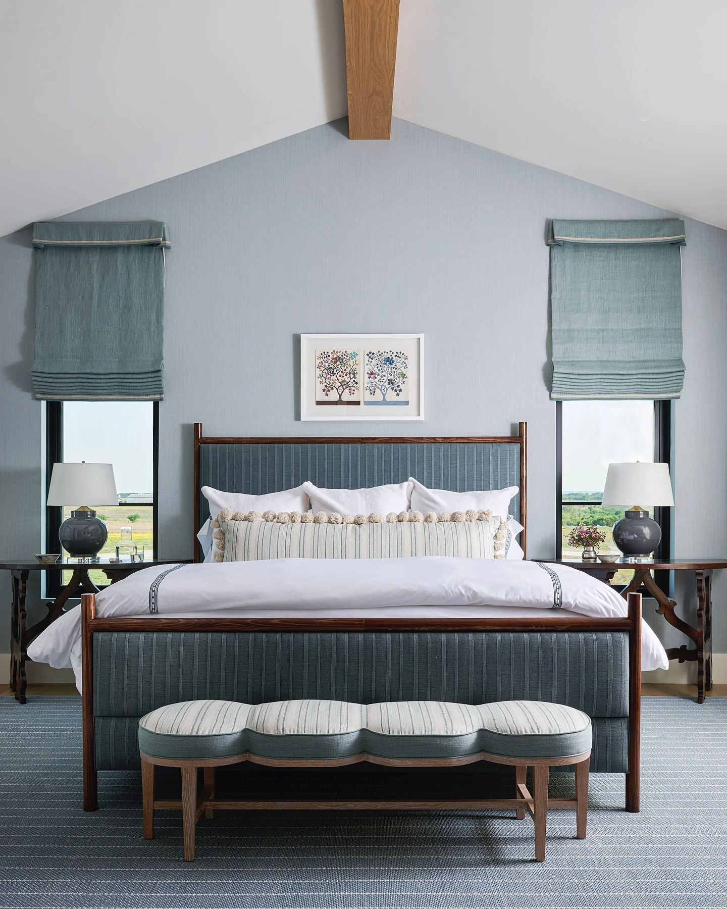 Light Blue Walls with Tailored Lines