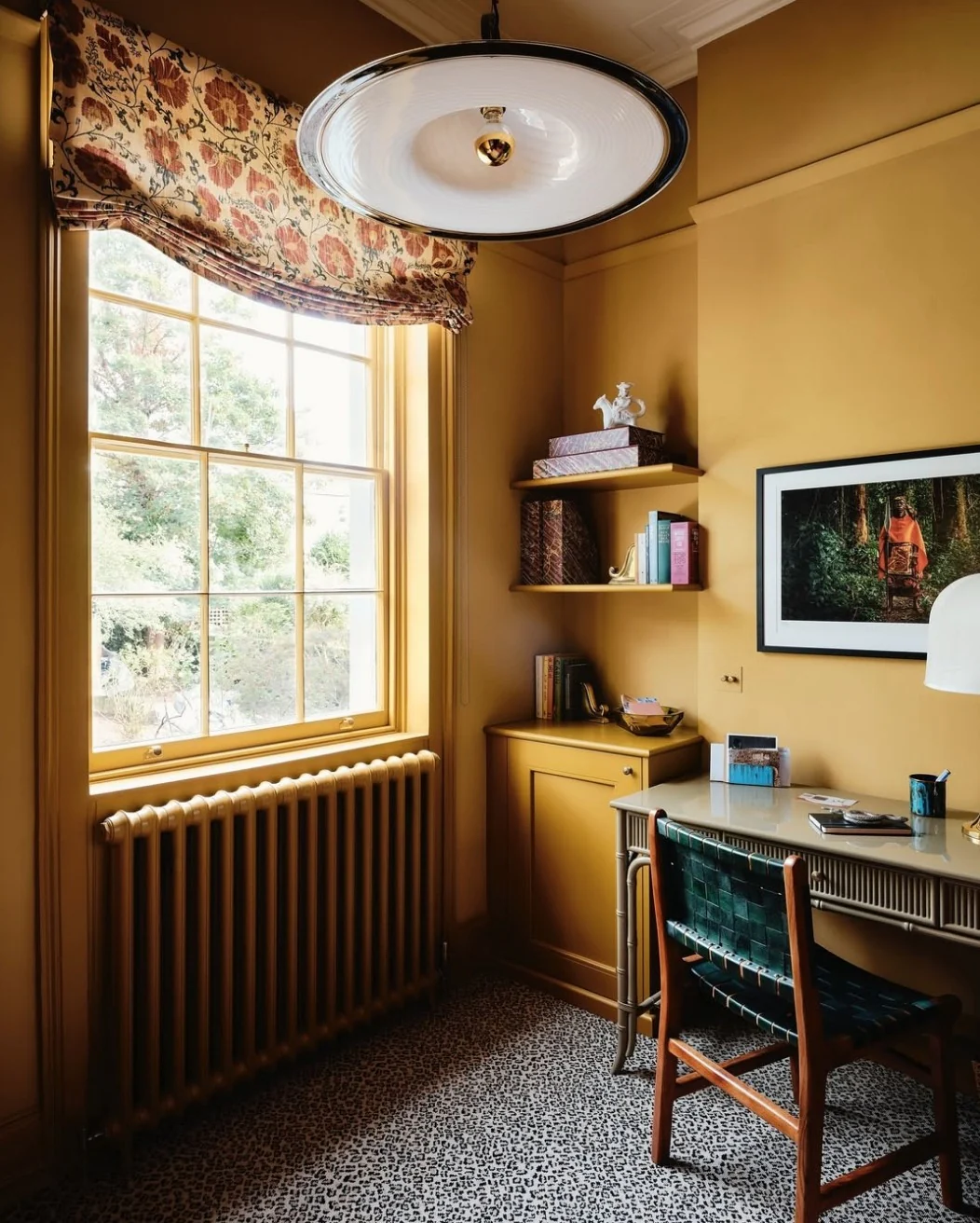 Timeless Mustard Walls Classic Study