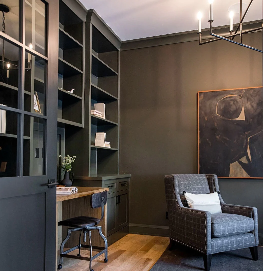 Muted Charcoal Drama (Paint Colors for Office Ideas)