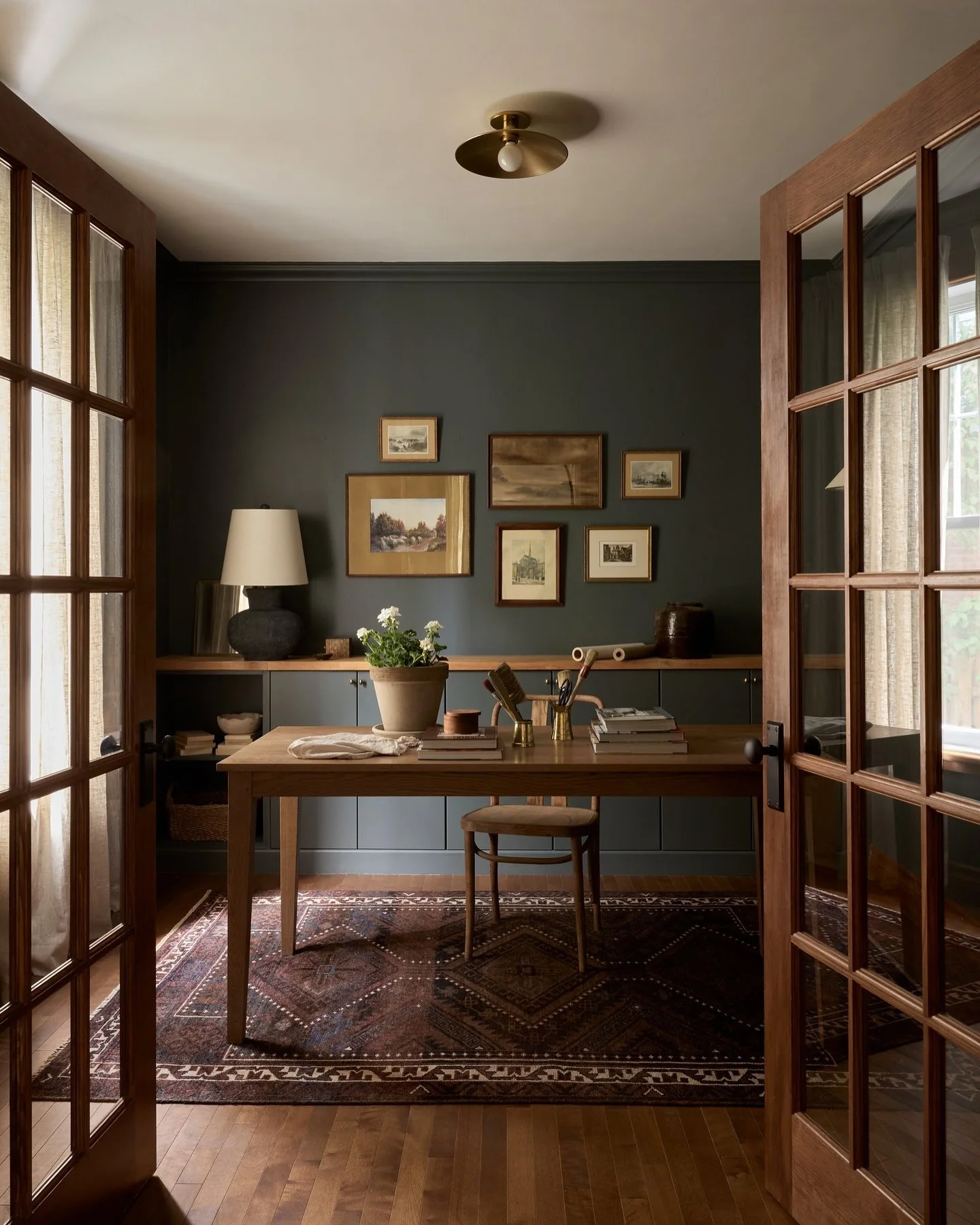 Deep Olive Sophistication (Paint Colors for Office Ideas)