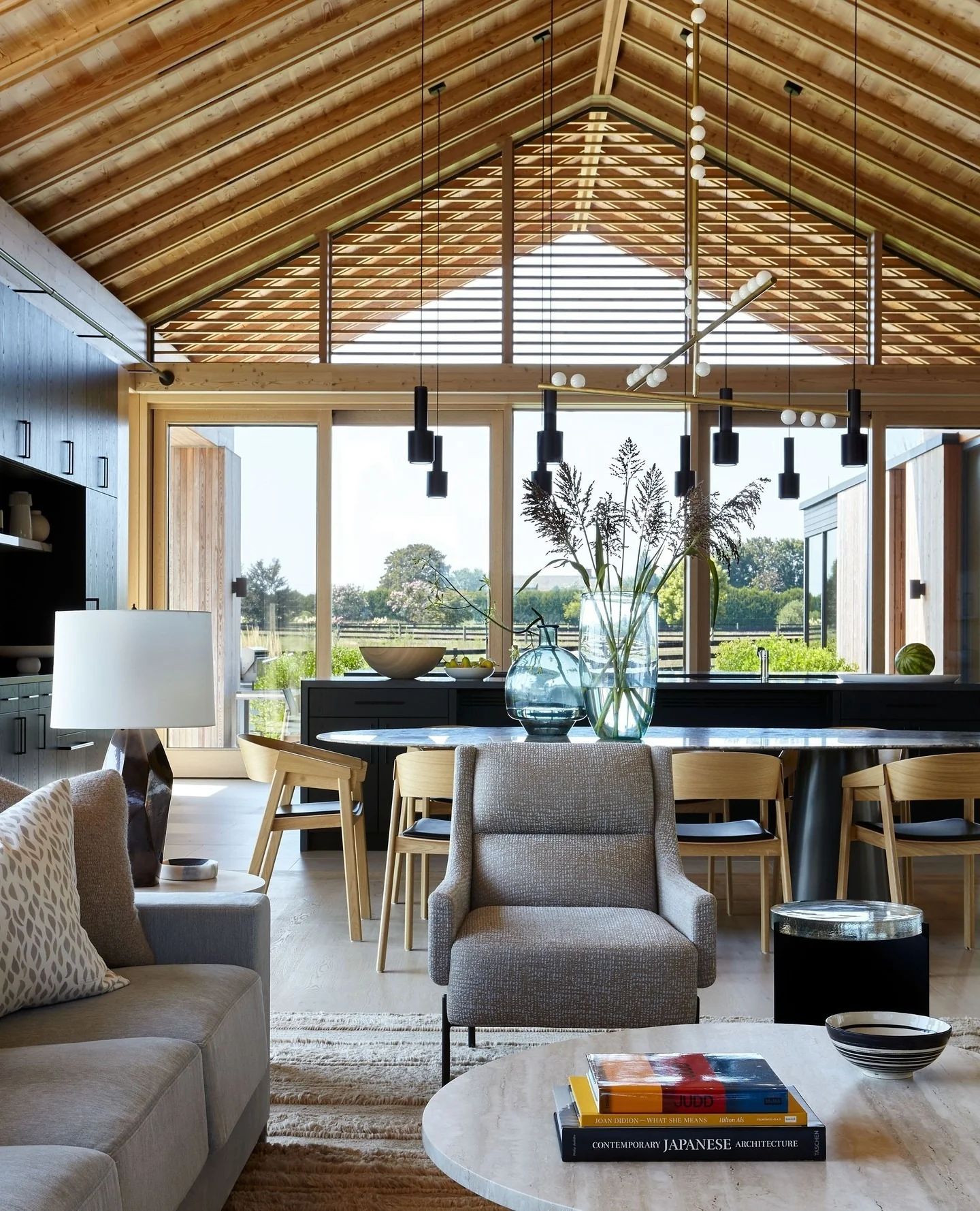 Scandinavian Influence with Natural Light and Materials (Open Kitchen Living Room Ideas)