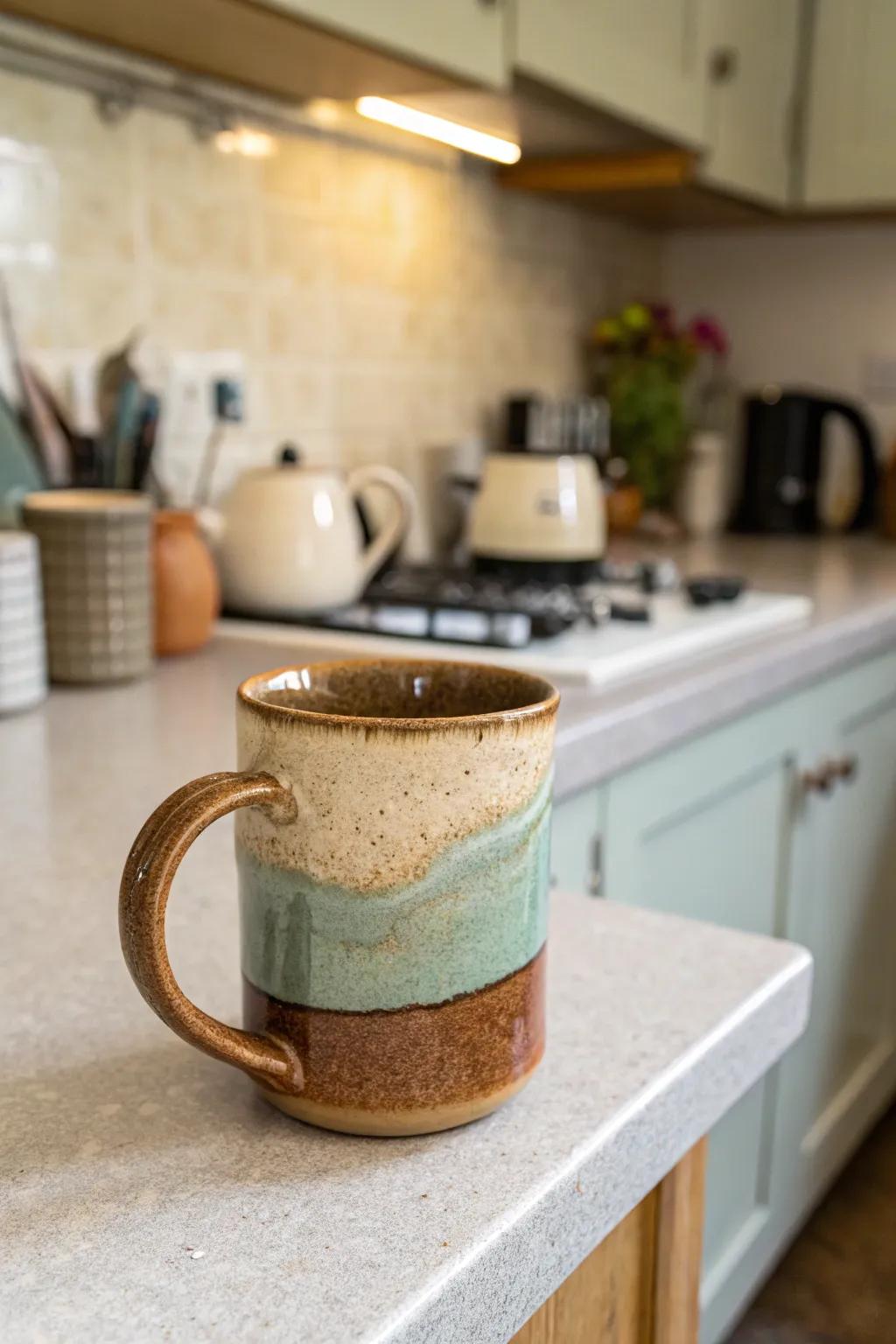 An artisan mug that offers a perfect blend of functionality and artistry.