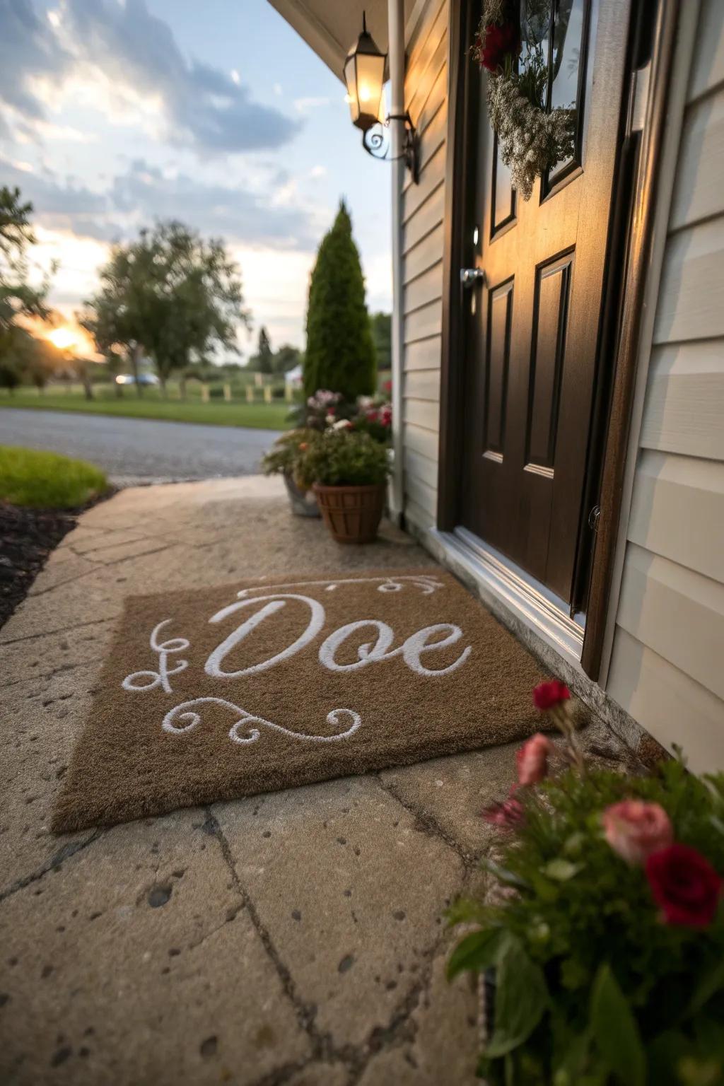 Welcome guests with a hand-painted doormat that reflects your unique style.