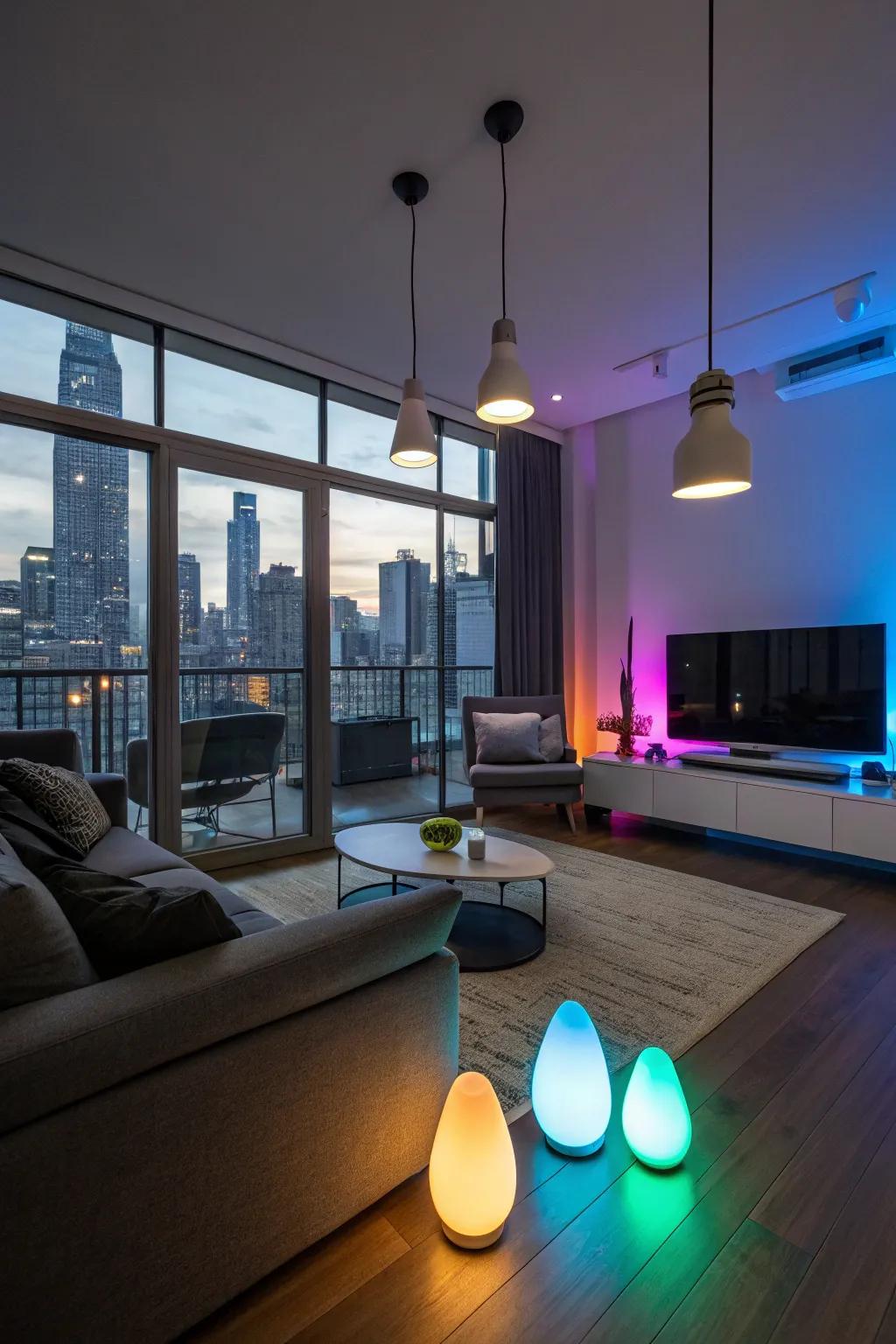 Smart bulbs offer customizable lighting, adapting to your mood and needs.