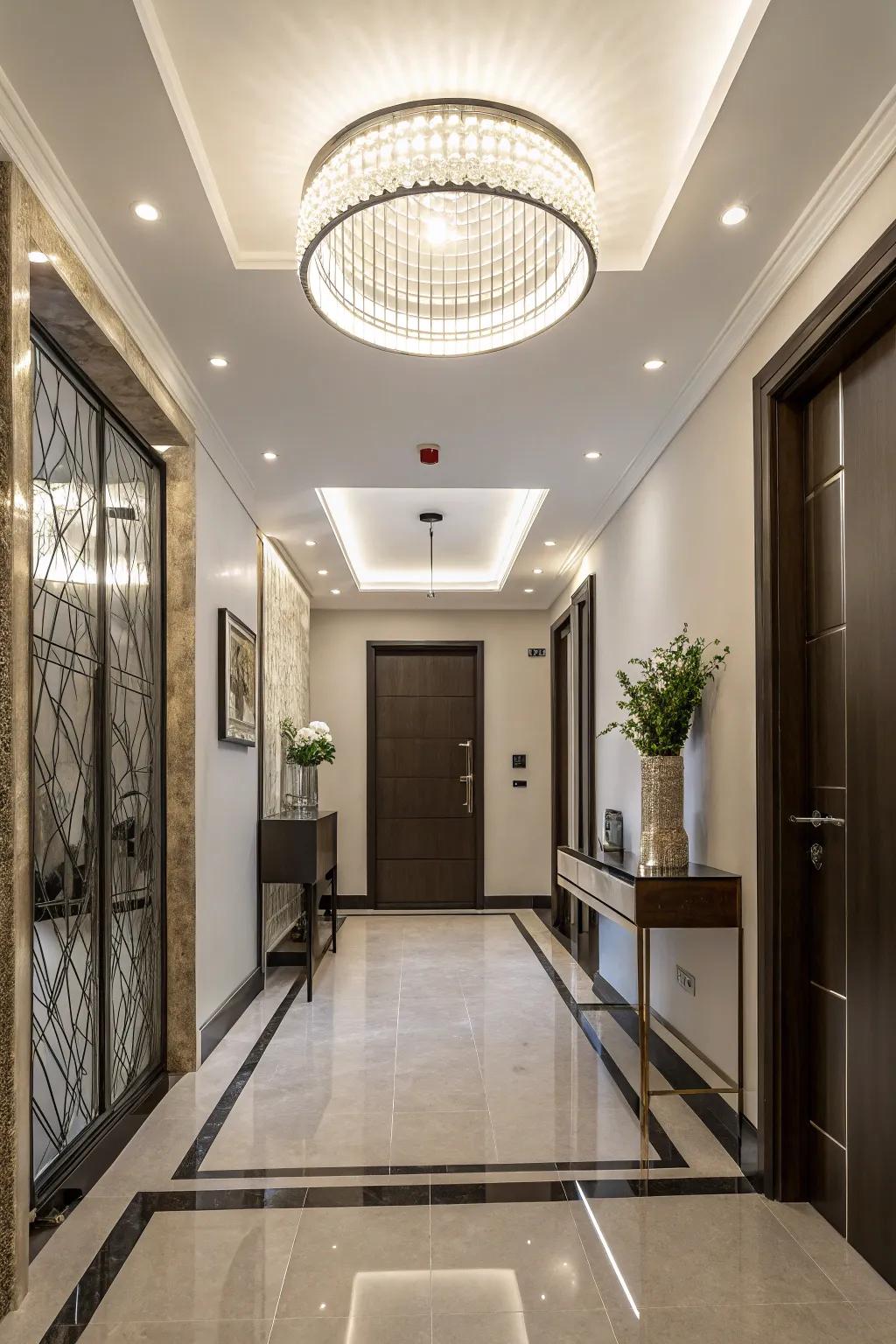 Flush mount fixtures offer a clean and modern lighting solution, perfect for small spaces.