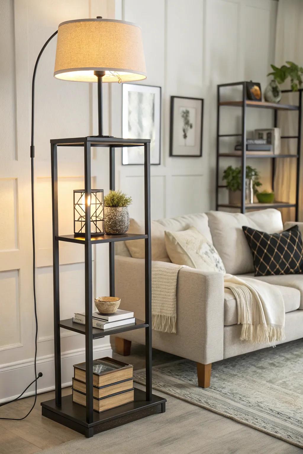 Multi-functional lighting solutions save space and add practical style.