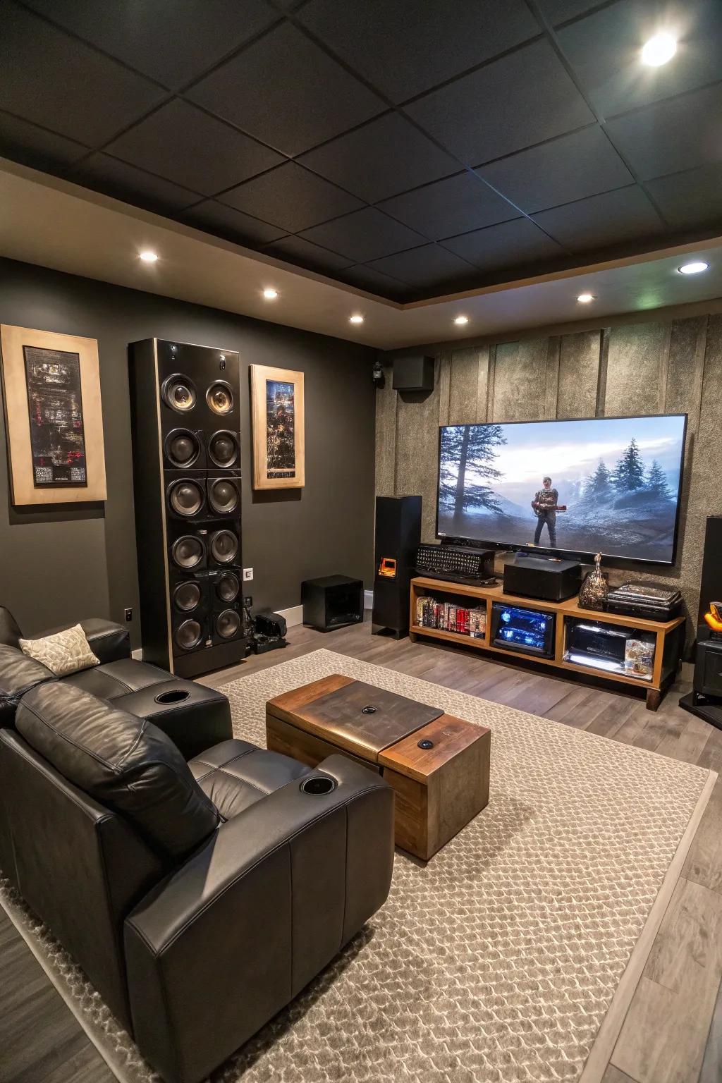 A top-quality sound system enriches the gaming experience.