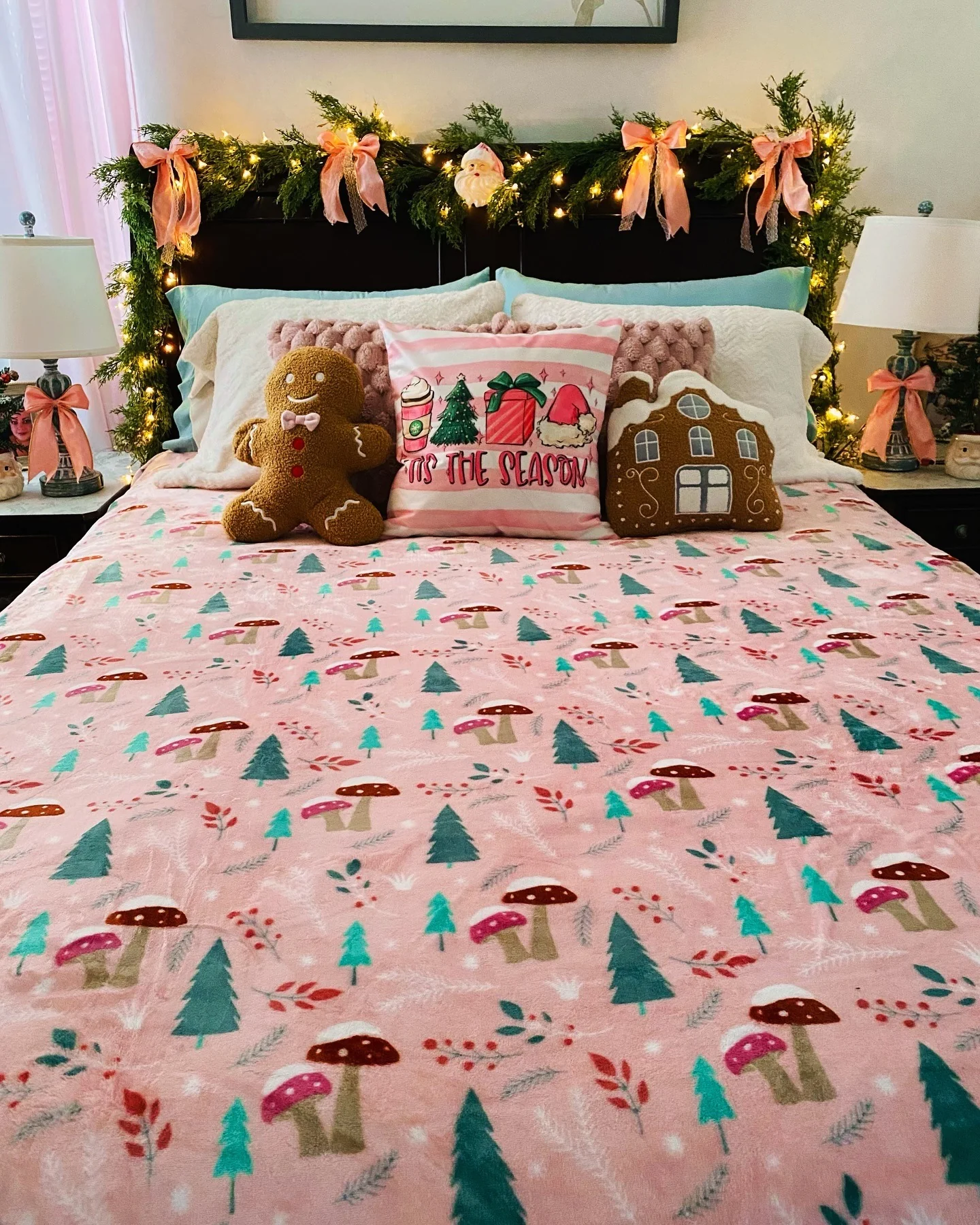 Playful Candy-Pink with Gingerbread Accents (Christmas Bedroom Ideas)