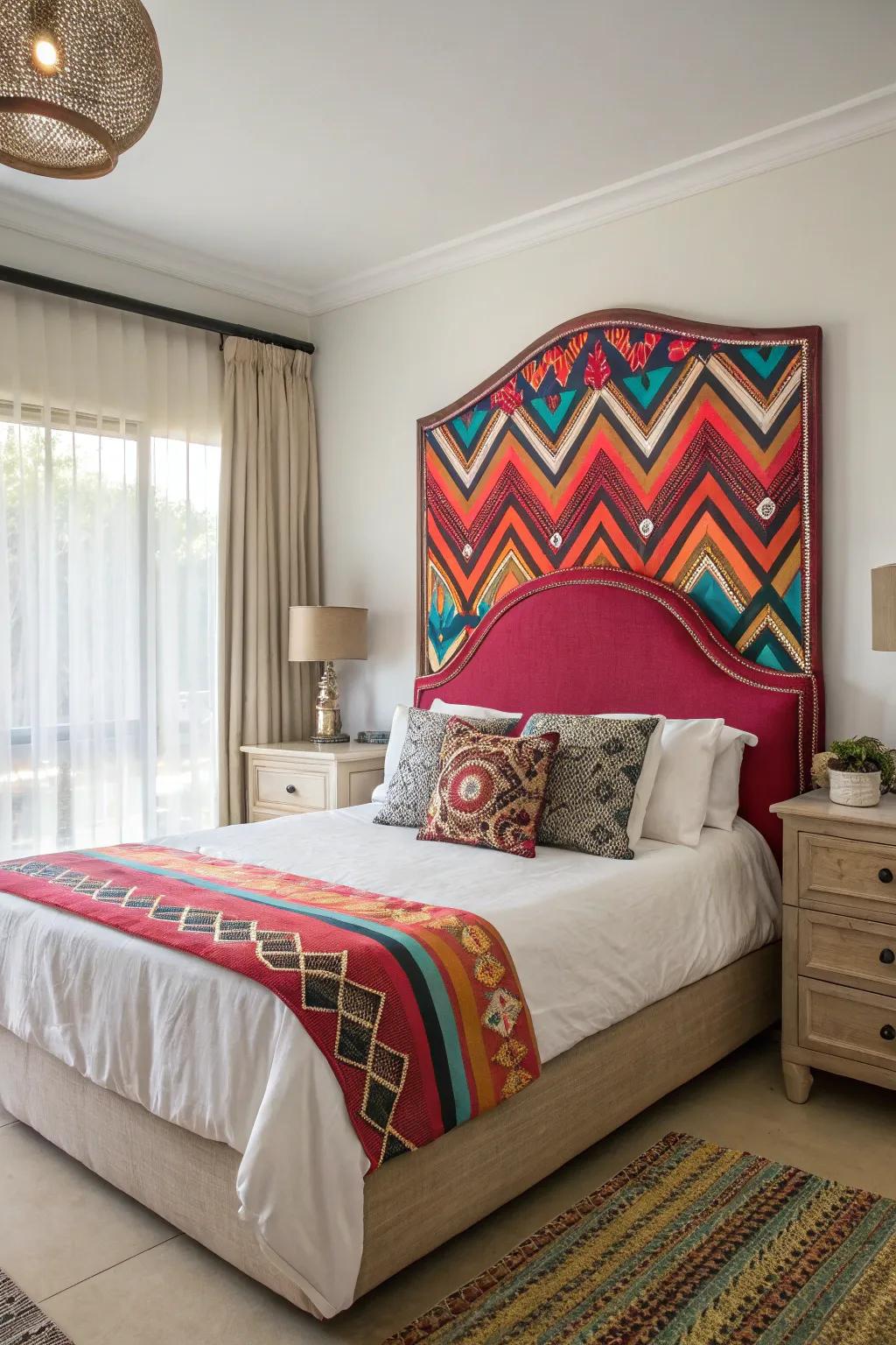 A stand-out headboard can define your bedroom's vibe.