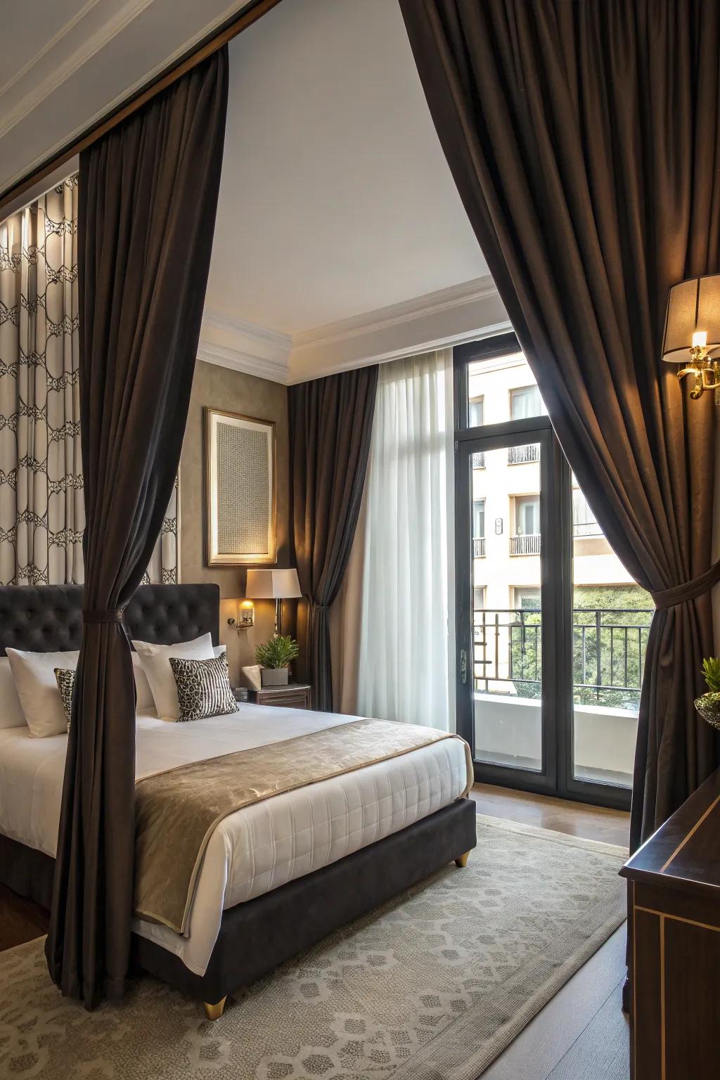 Statement drapes add color and texture to your room.