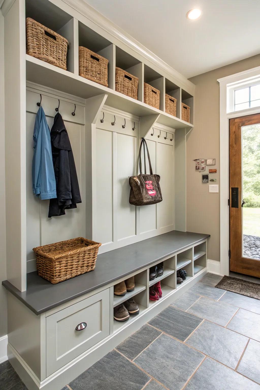 Designate a space for your everyday essentials.