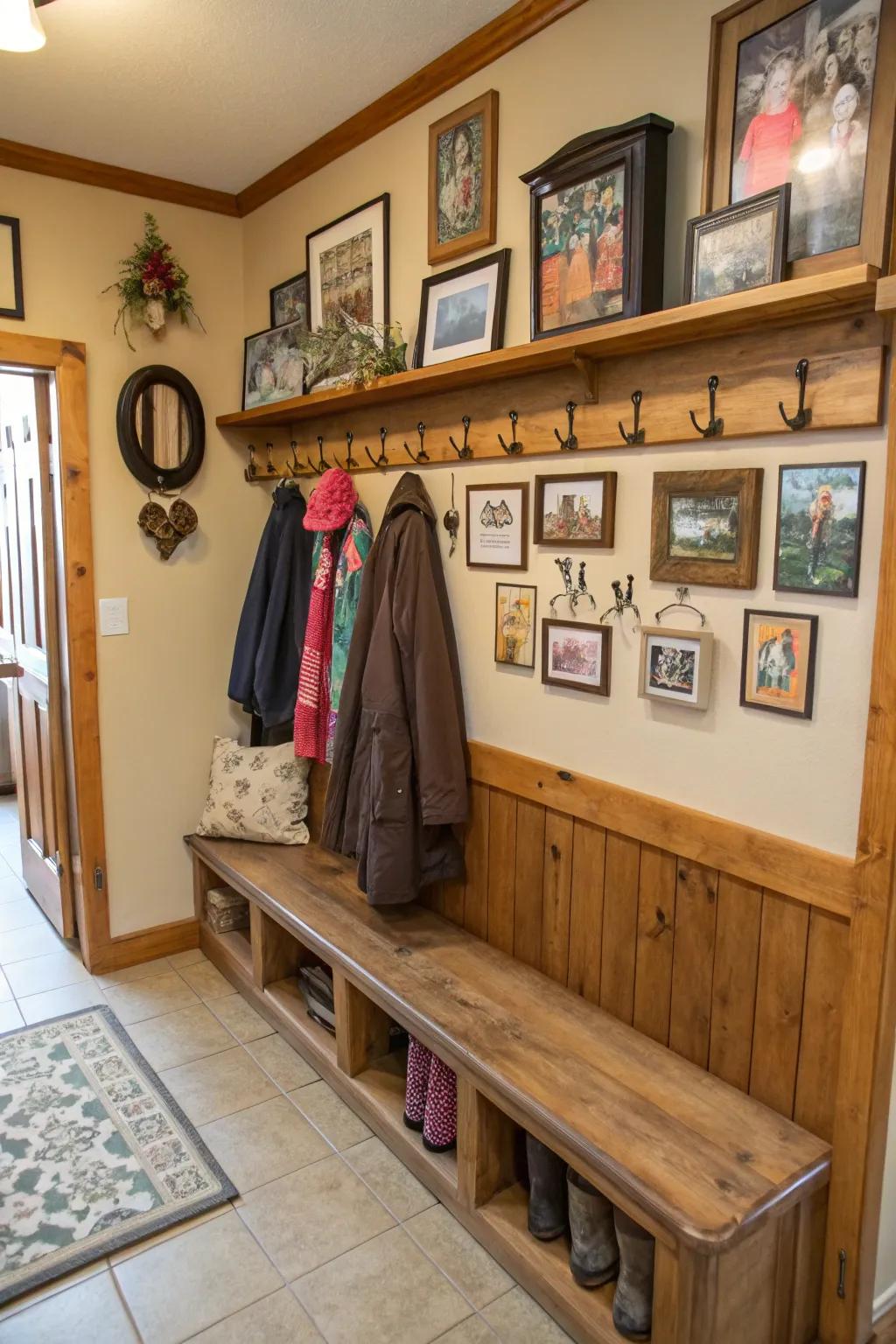 Personal touches make your mud room special.