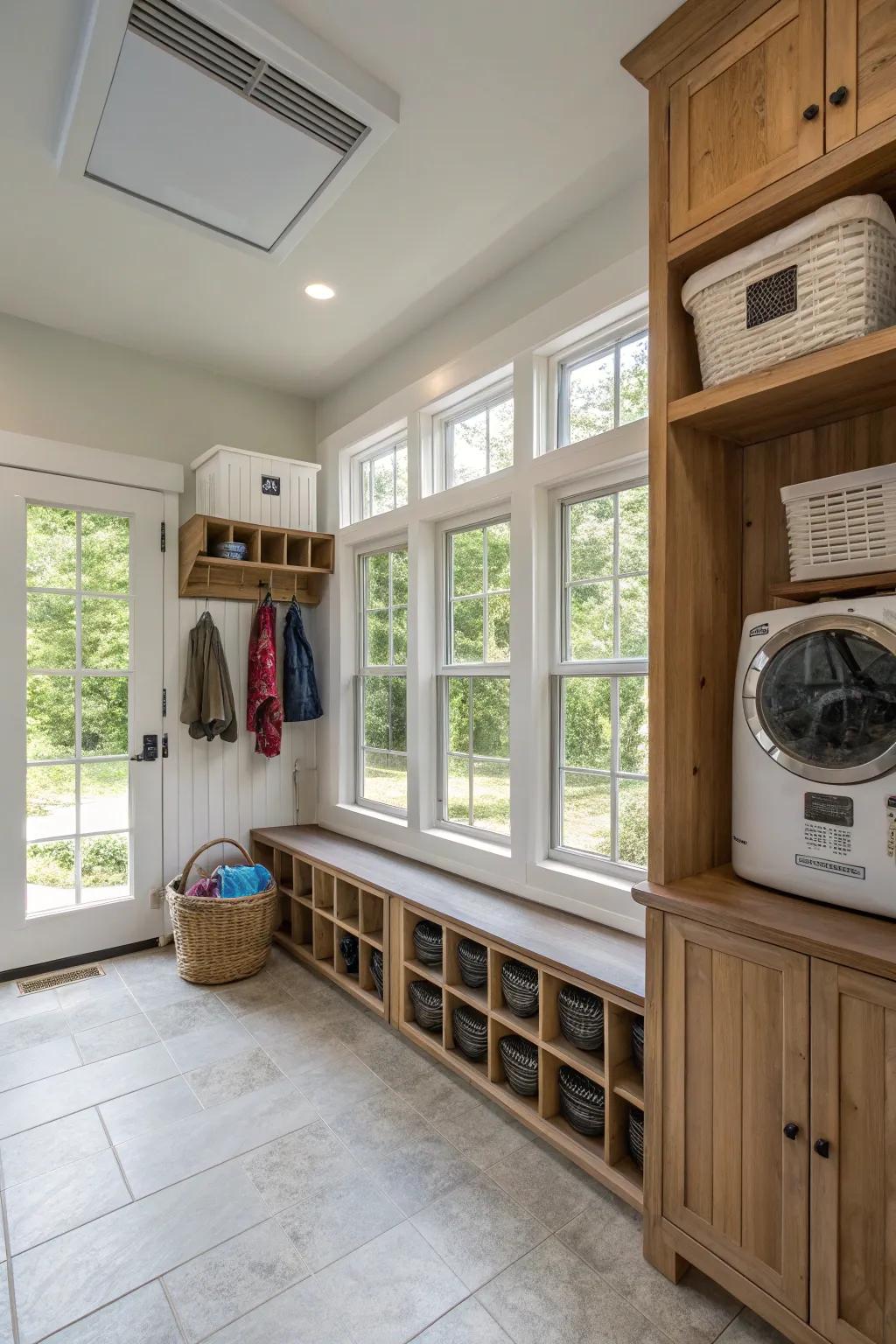 Keep your mud room fresh with proper ventilation.