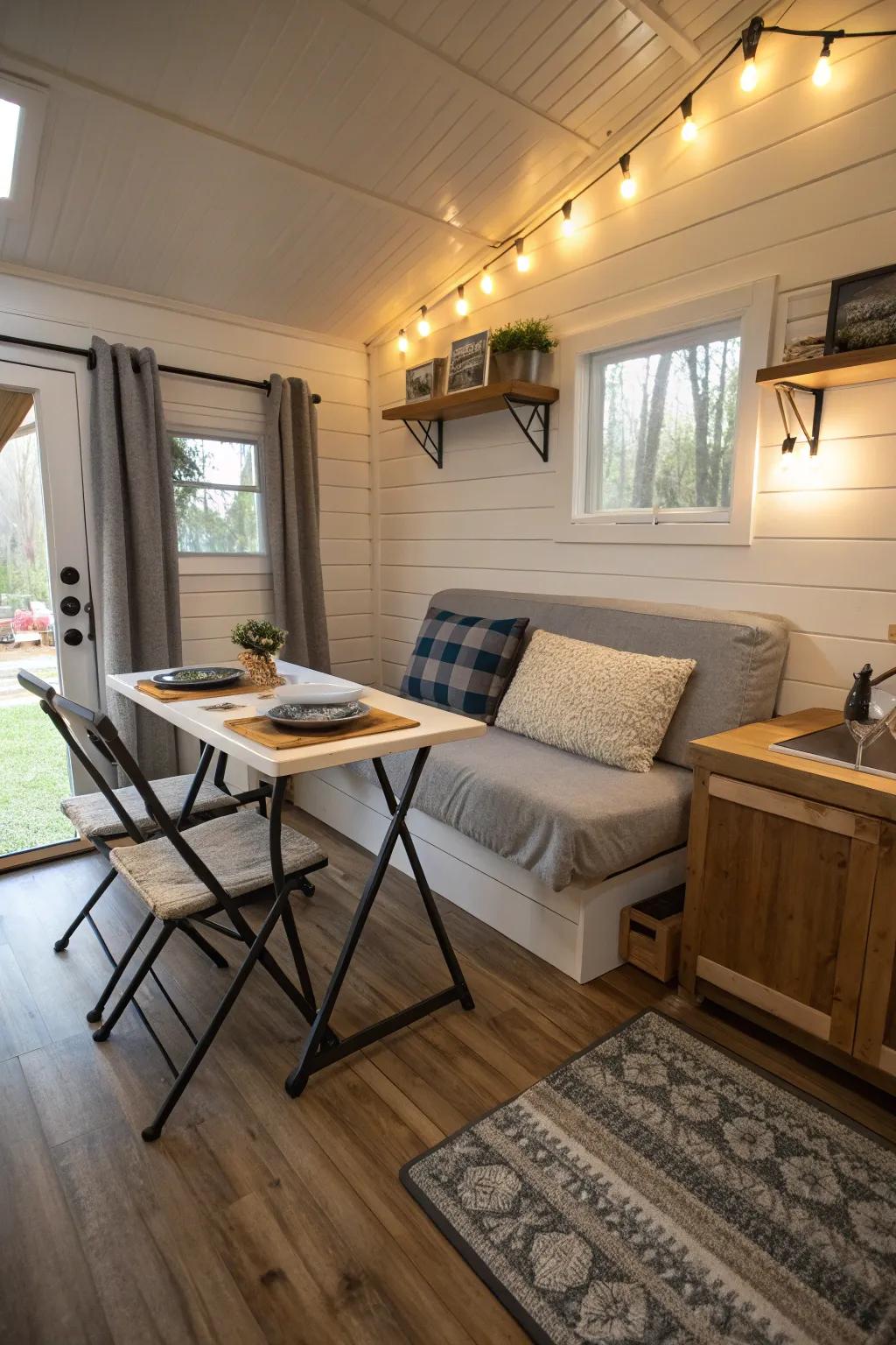 Achieve flexibility with multi-purpose furniture.