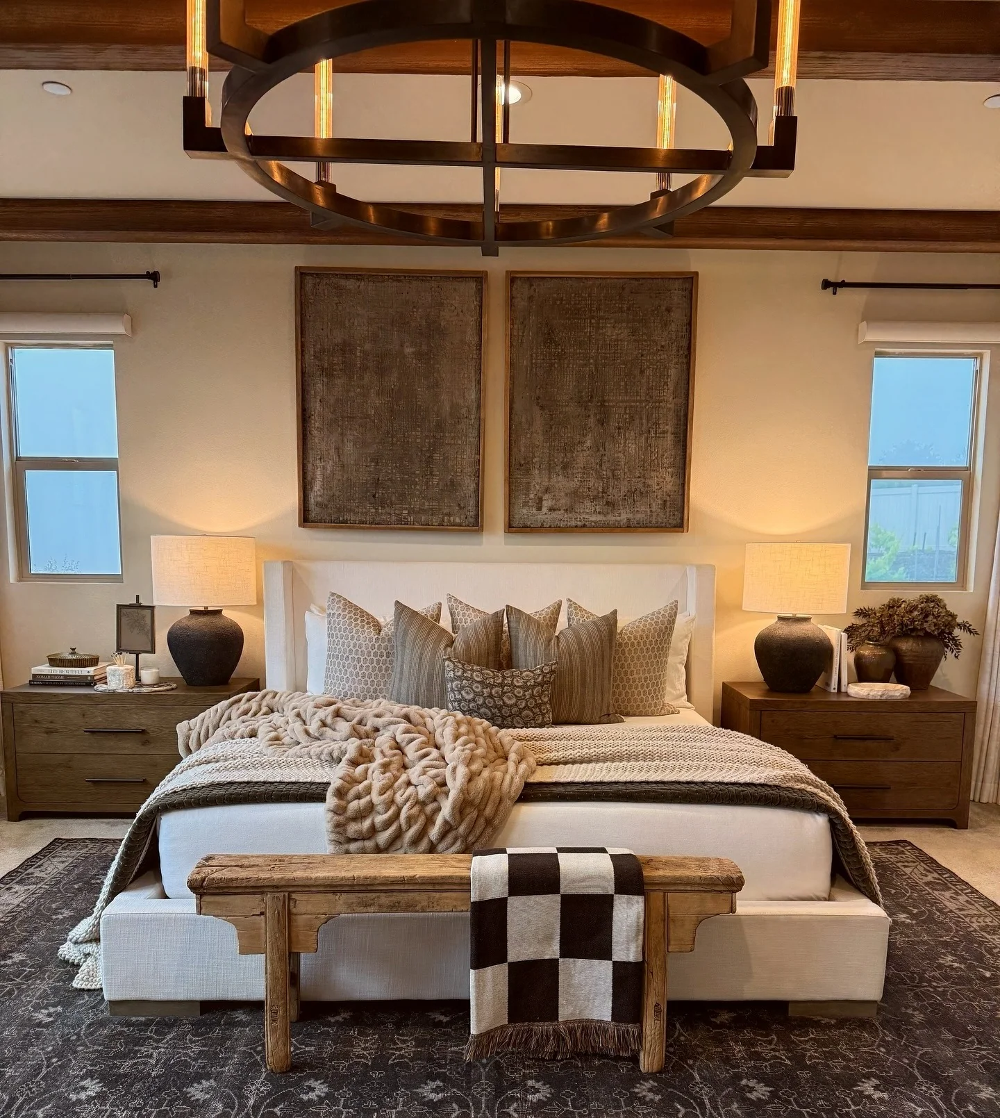 Rustic Lodge Ambiance with Layered Browns (Earth Tones Bedroom Ideas)