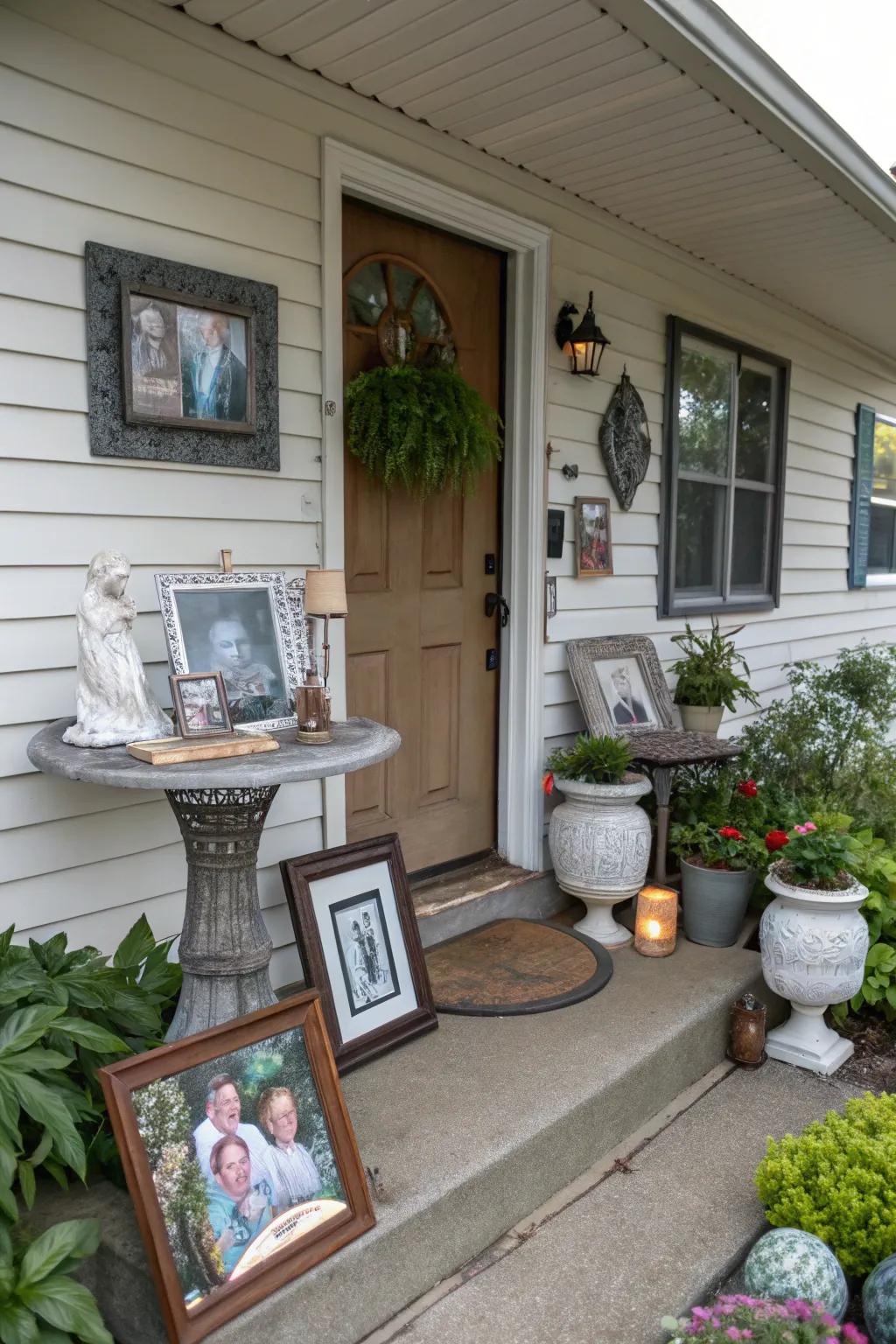 Personal touches infuse a small porch with unique character.