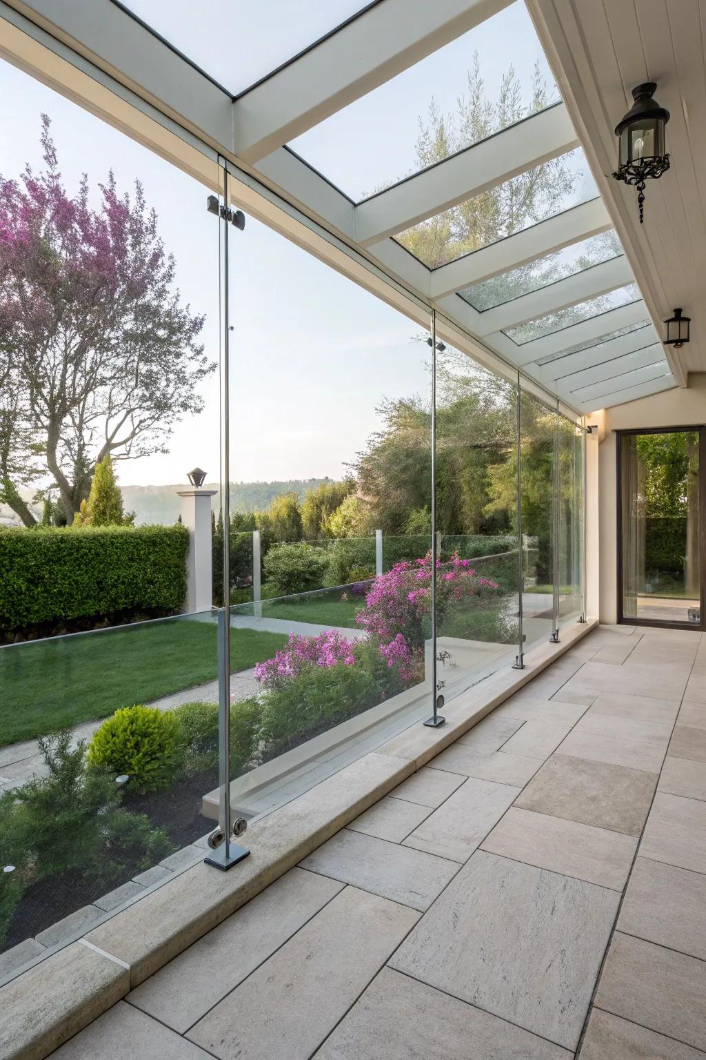 Clear wind guards protect without blocking the view.