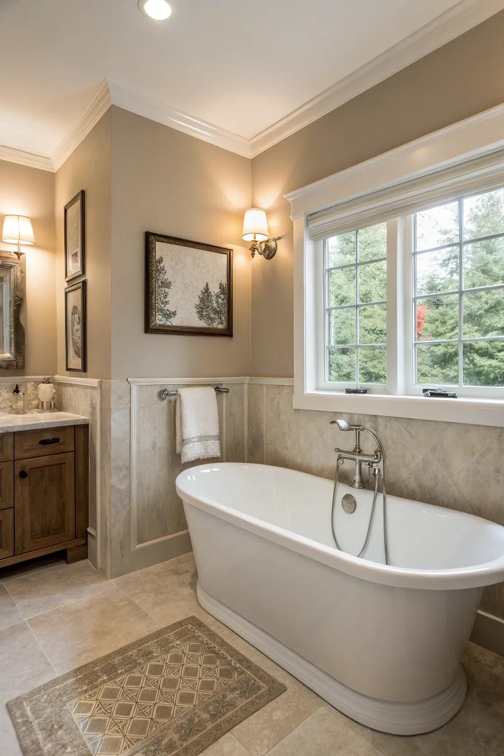 Fashion a calming area through a soft chromatic scheme.