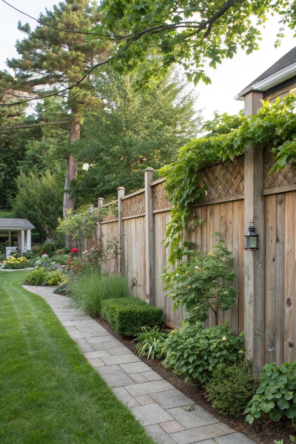 Warmth and seclusion with lofty lumber panels