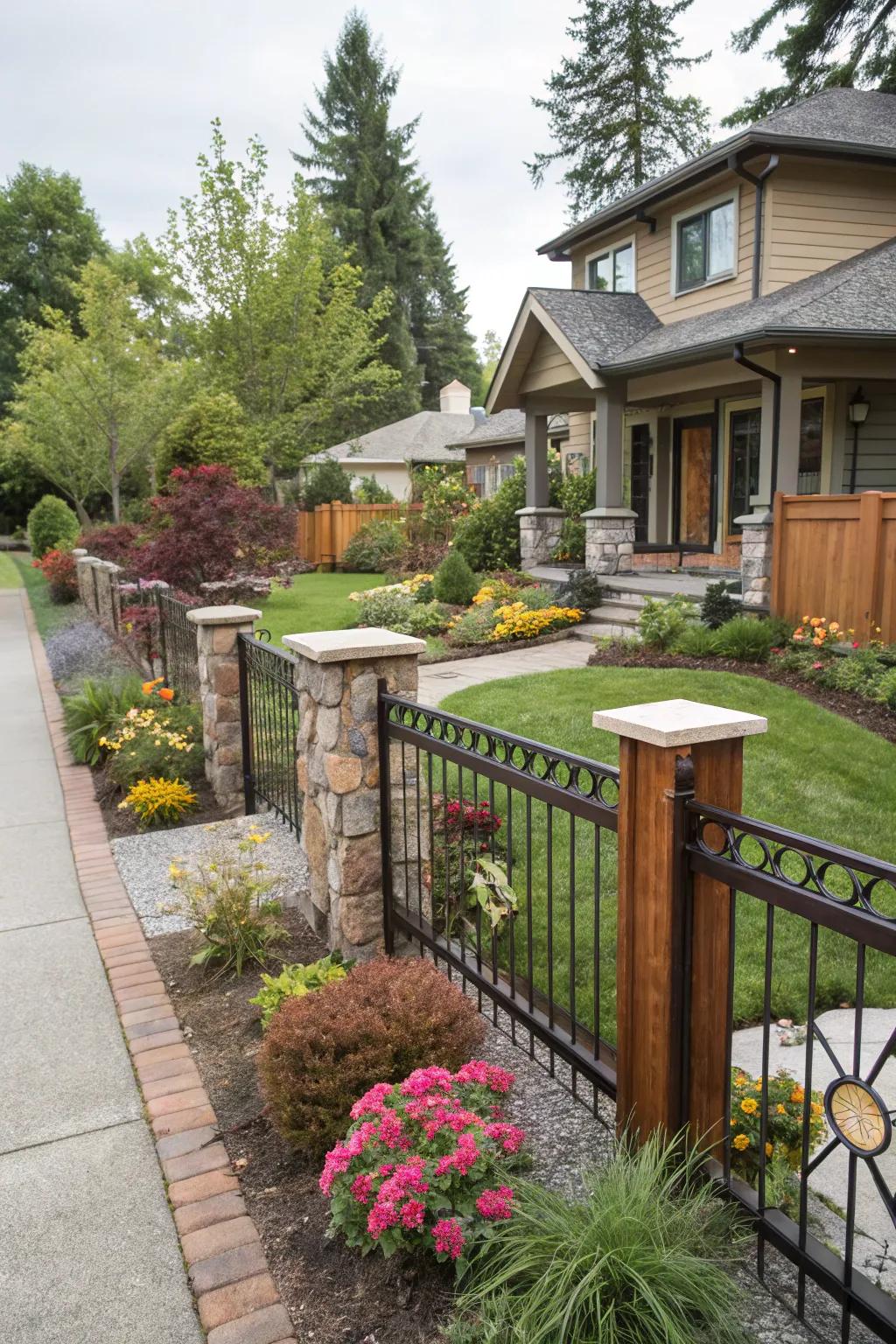 Distinct allure with varied material boundary