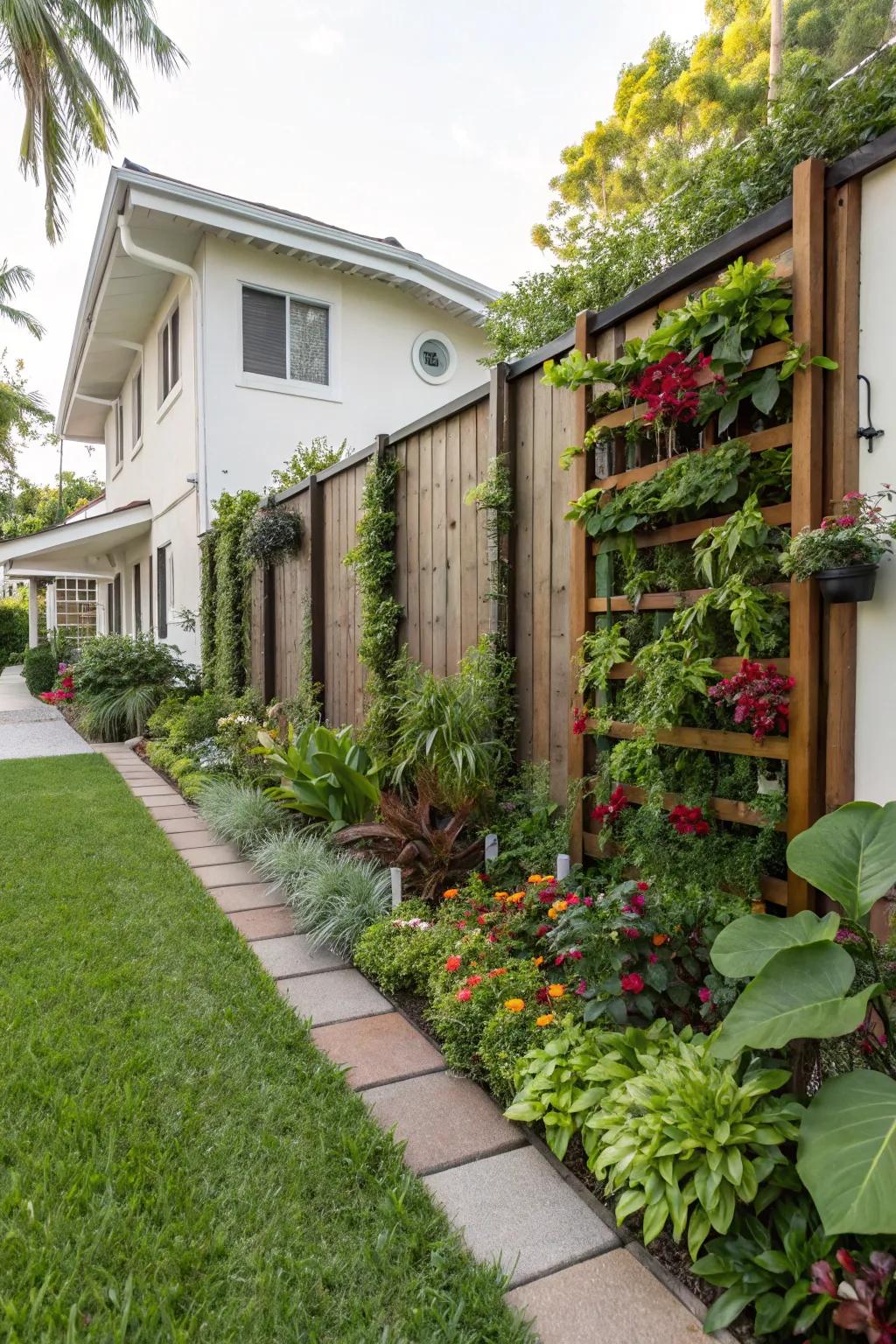 Maximize greenery with an upright garden boundary