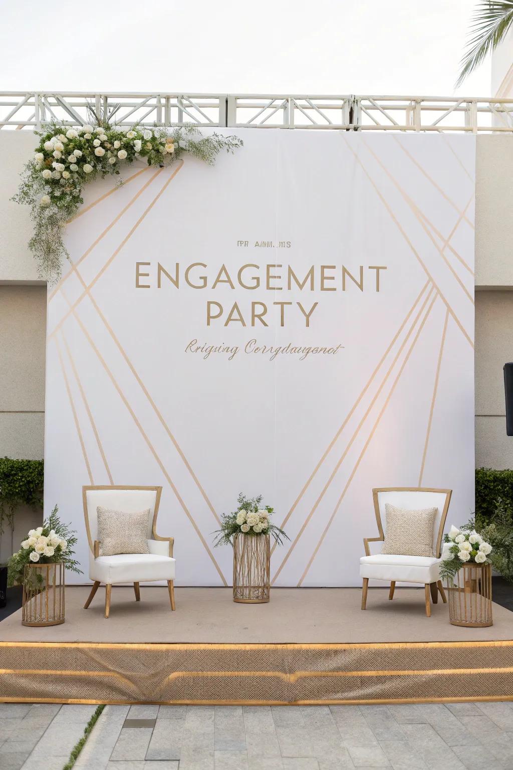 Minimalist backdrops offer sleek sophistication.