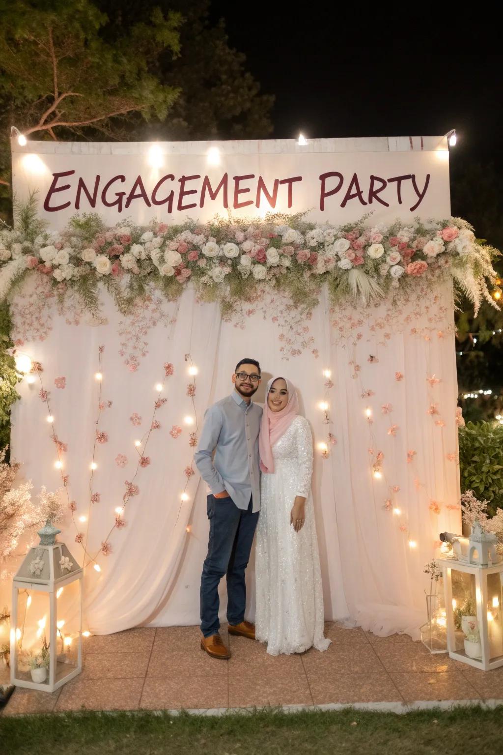 Customized text helps make your backdrop uniquely personal.