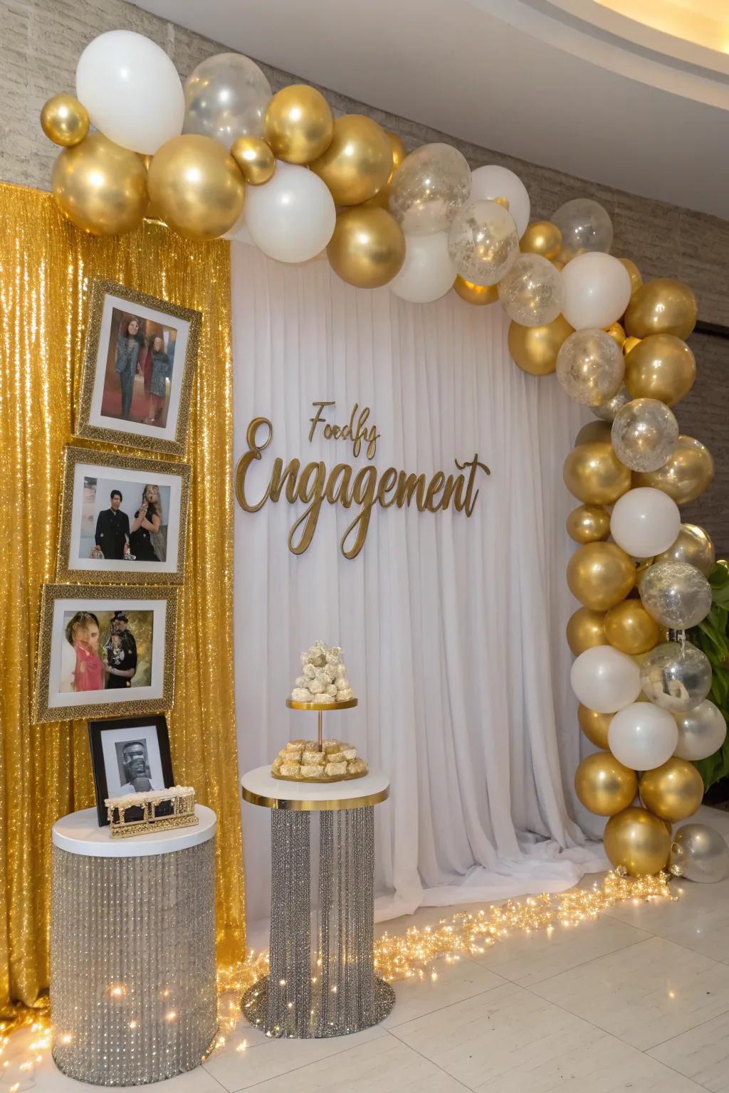 Chic gold accents enhance the sparkle of your event.