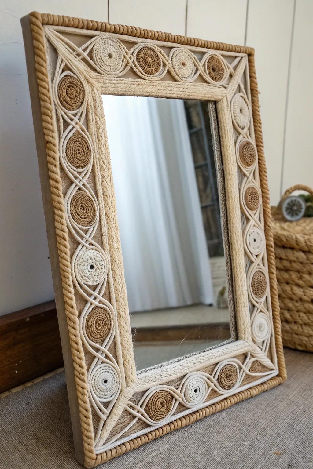 Designing a fashionable mirror frame on a budget is a delightful DIY undertaking.