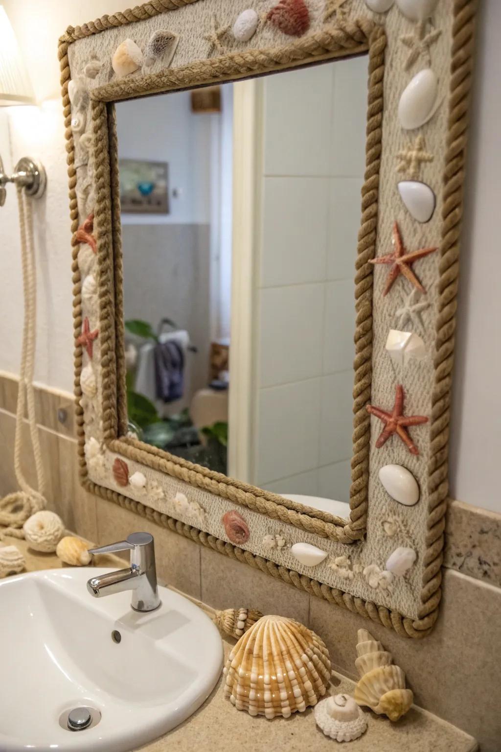 Themed mirror displays introduce character and narrate a visual tale.