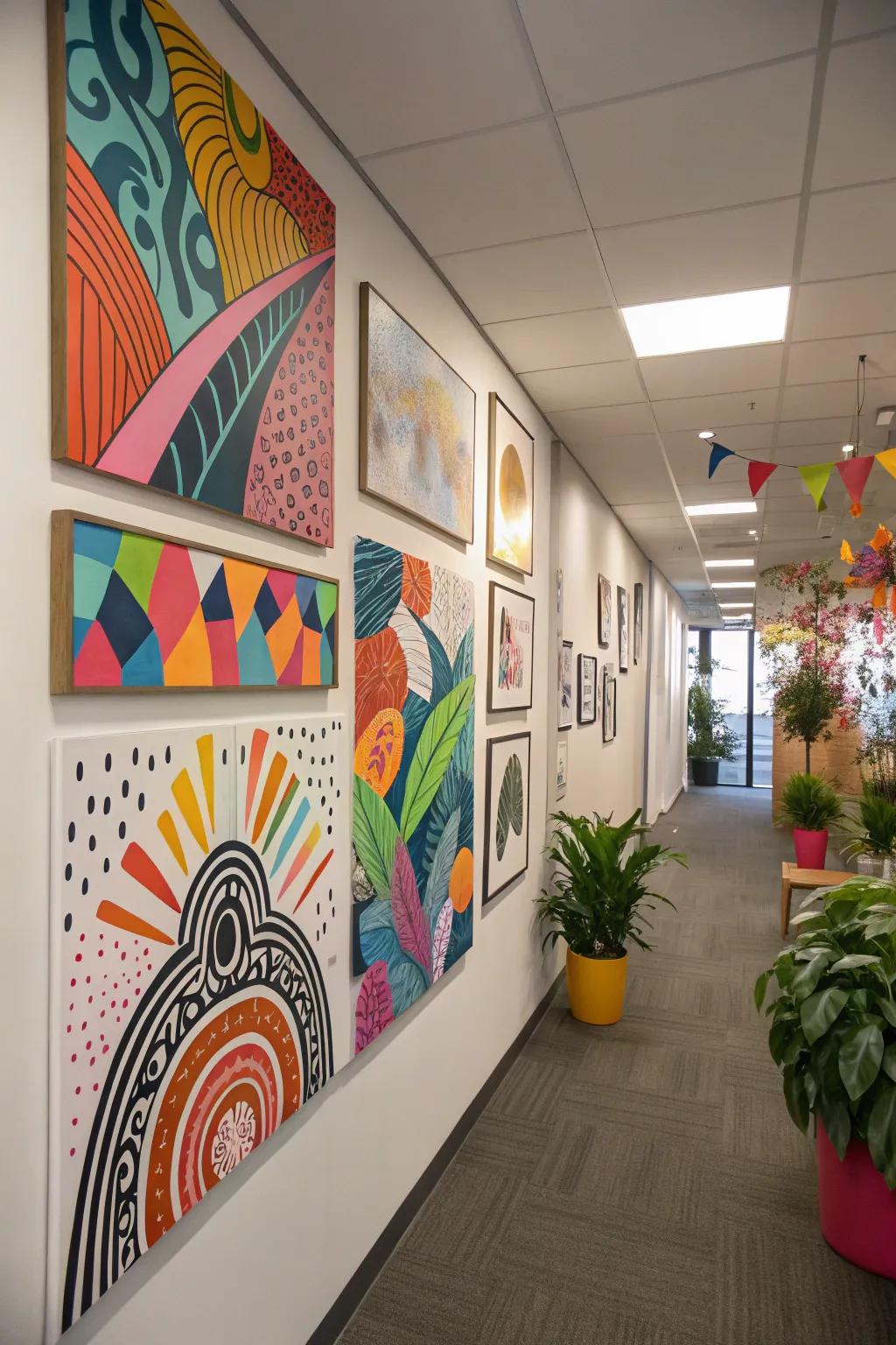 Let art and color inspire creativity in your office.