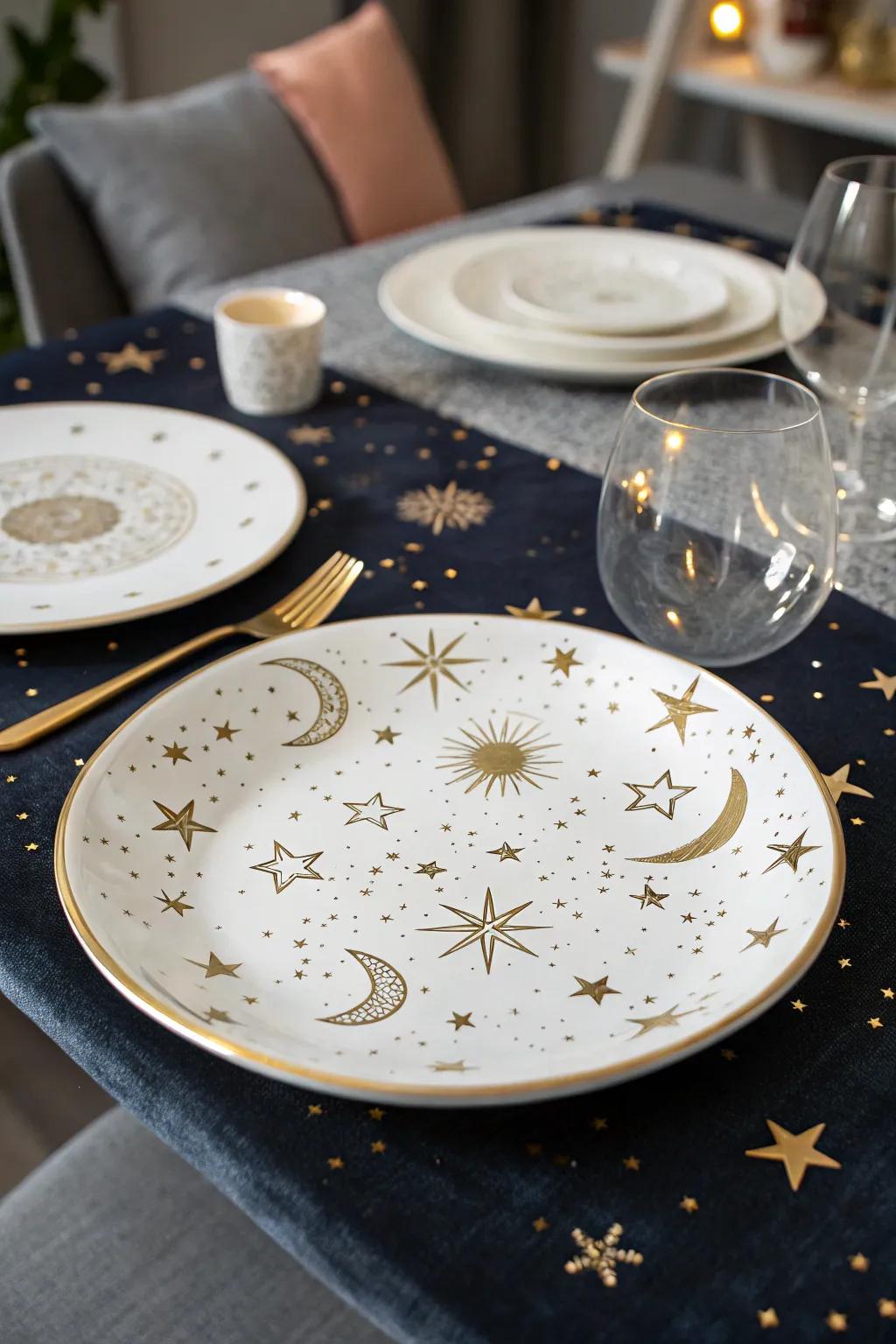 Deliver the universe to your home using celestial ceramic designs.