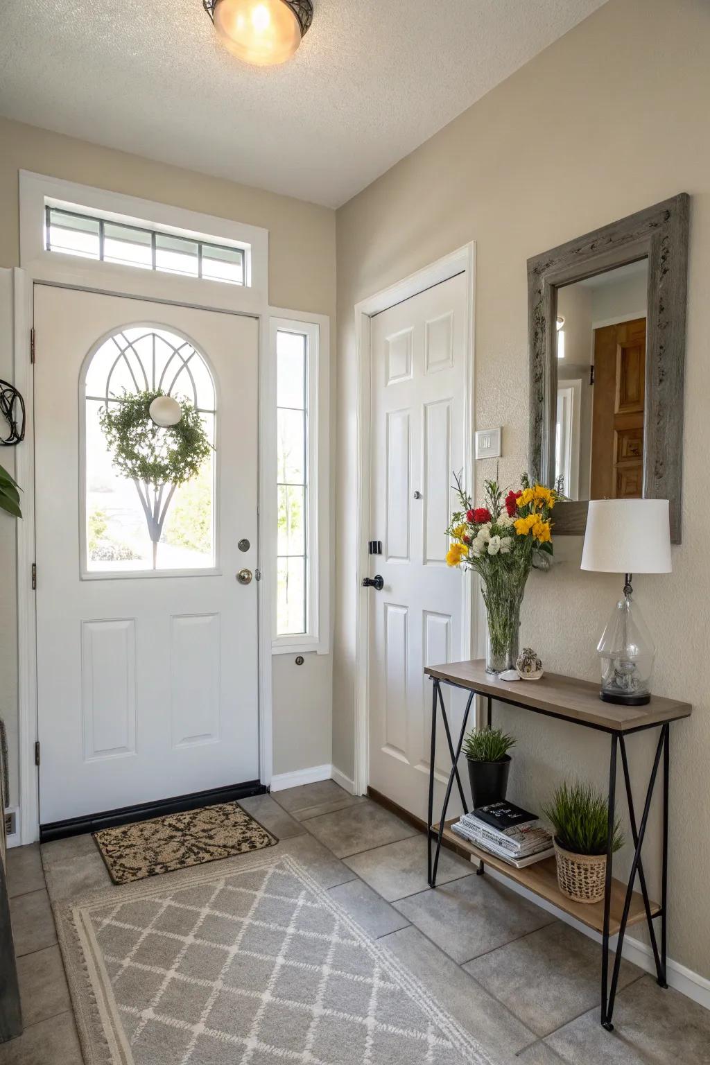 A tidy entrance welcomes great energy into your home.