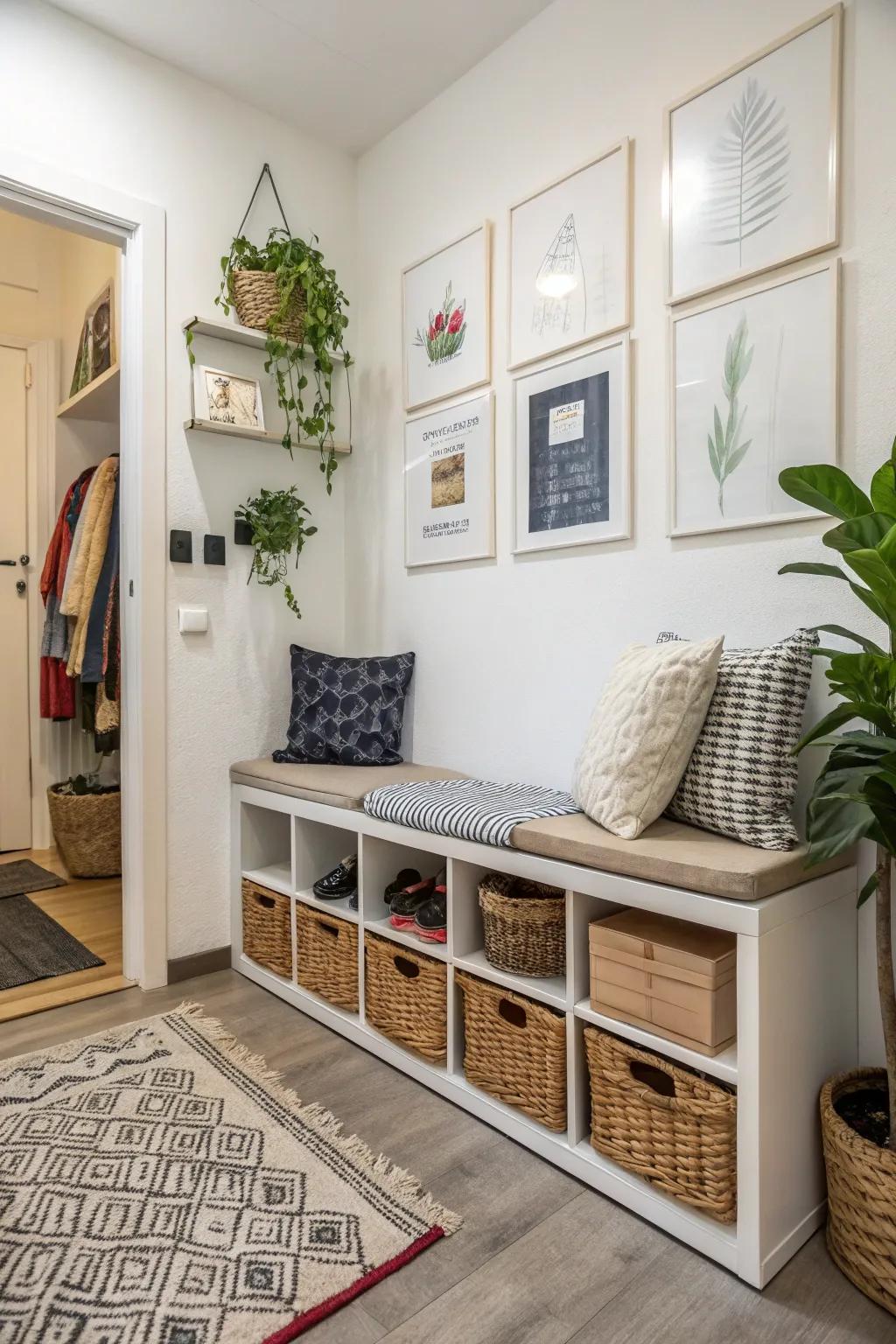 An elegant answer for both storage and seating needs.