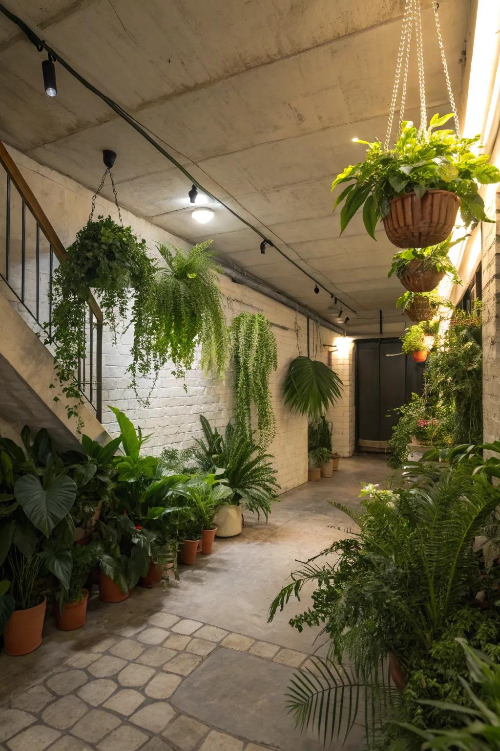 Natural elements fill the area with life and vibrancy.