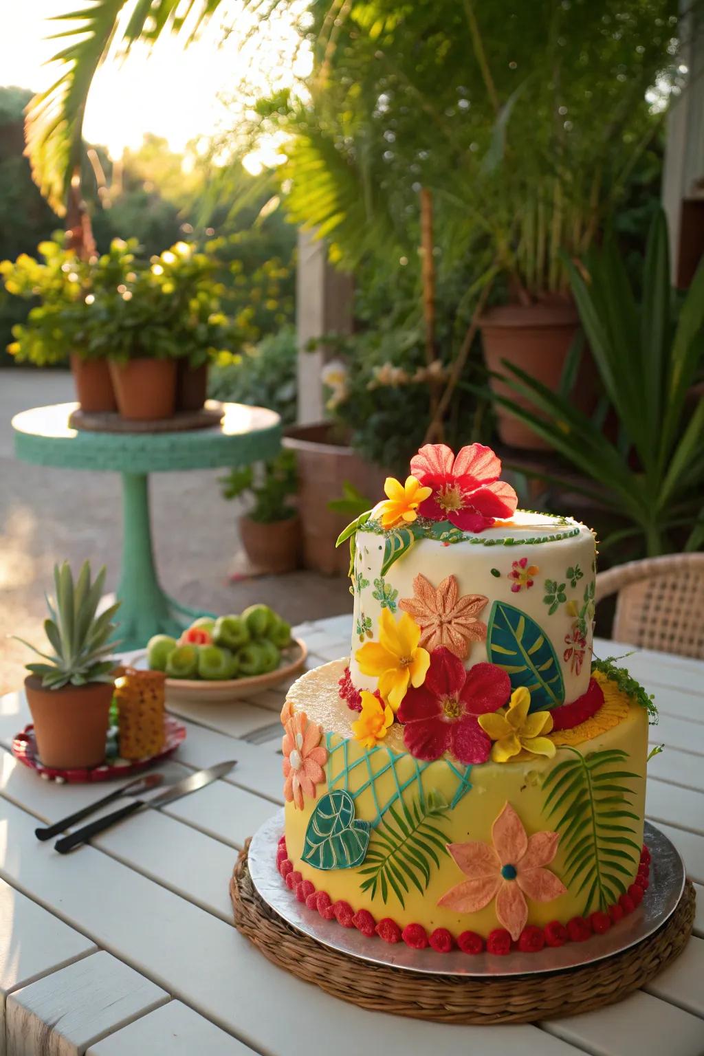 Tropical vibes with vibrant sweet cream designs