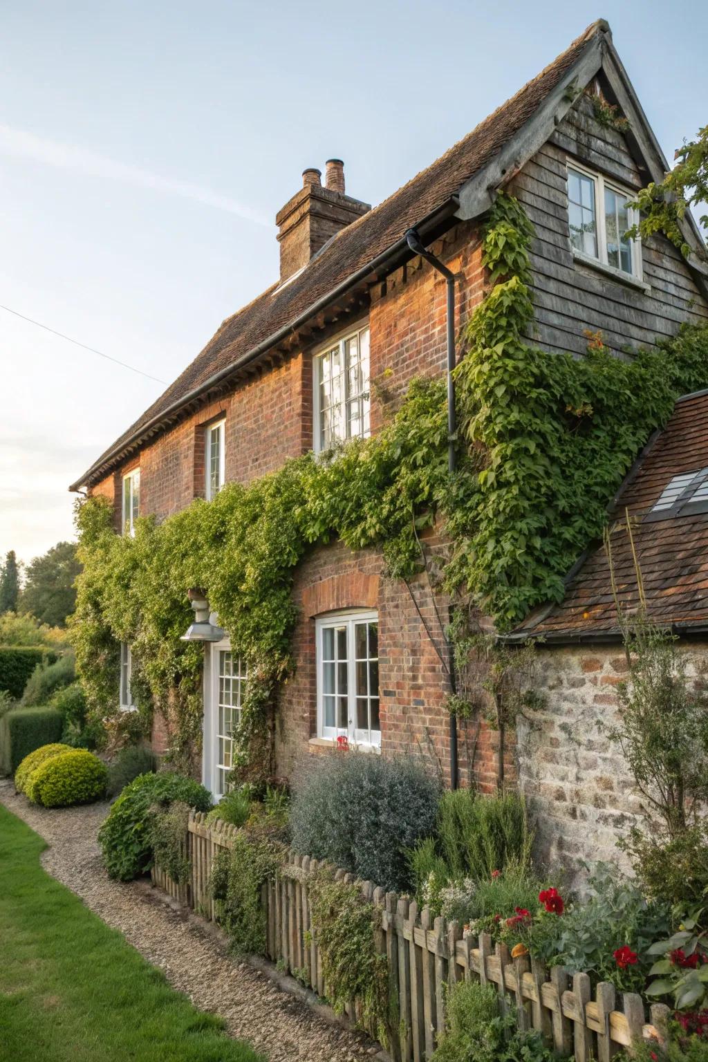 Brick accent walls provide timeless classiness and dimension.