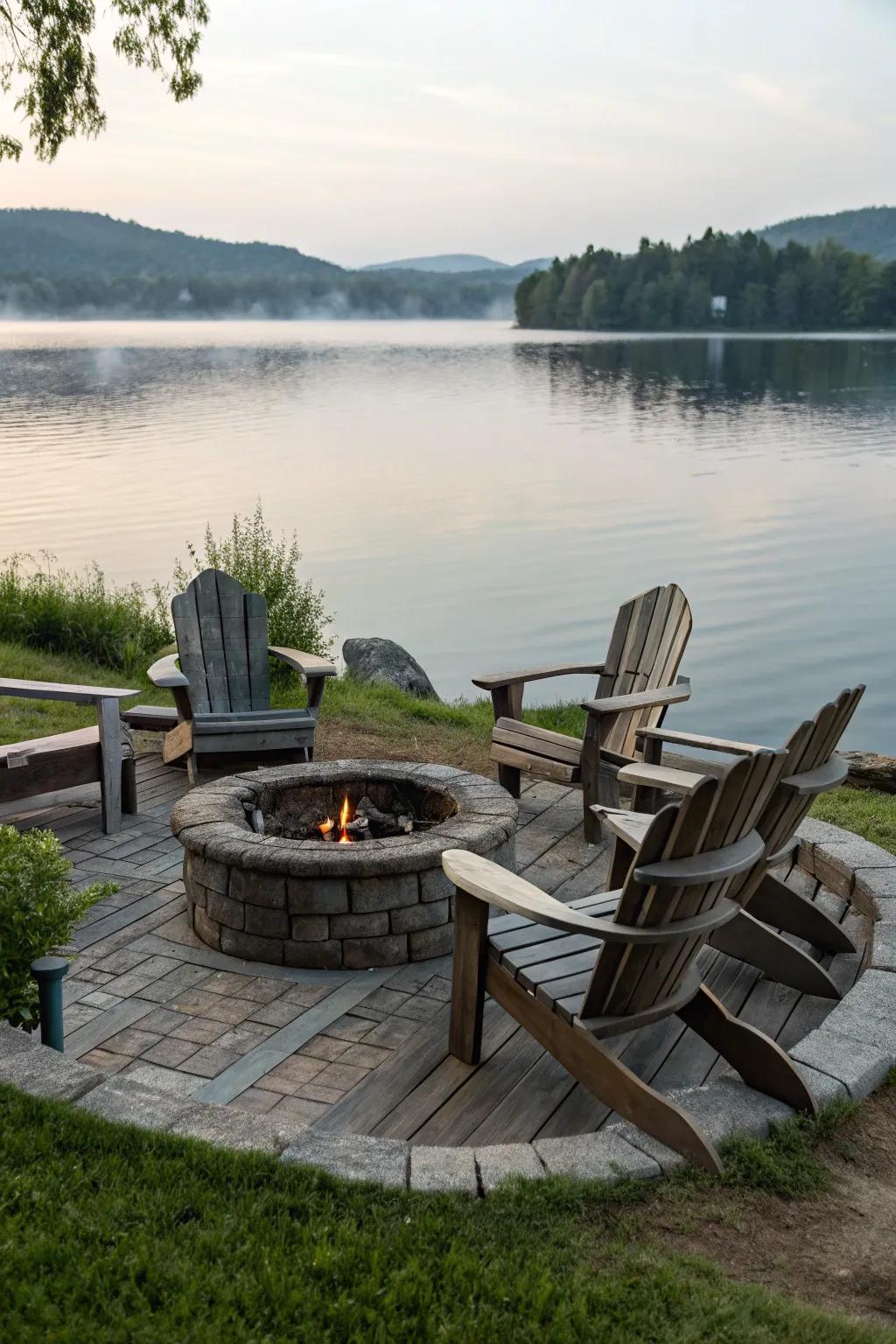 A circle of seats makes a friendly and welcoming place.