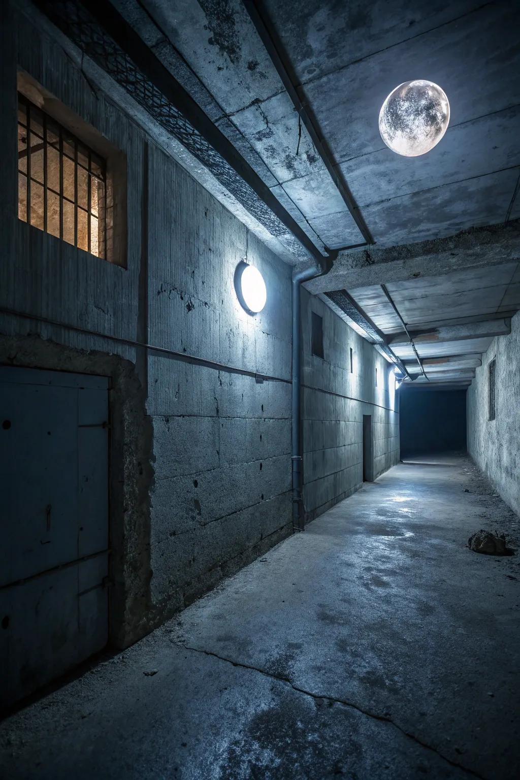 Night light projections conjure a mystical atmosphere.